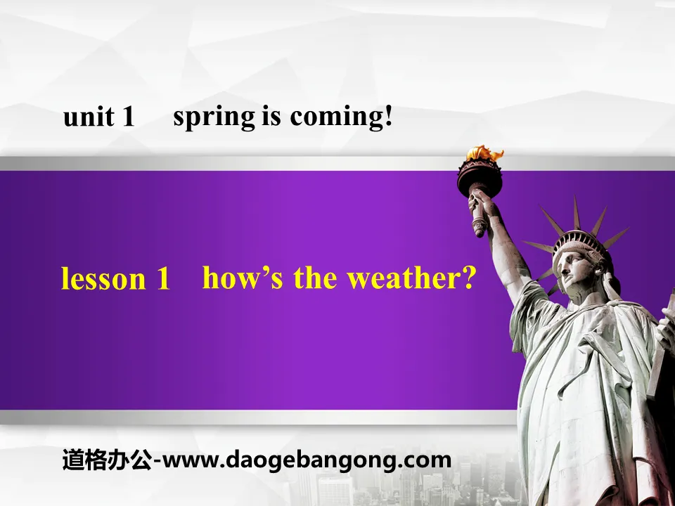 "How's the weather" Spring Is Coming PPT courseware