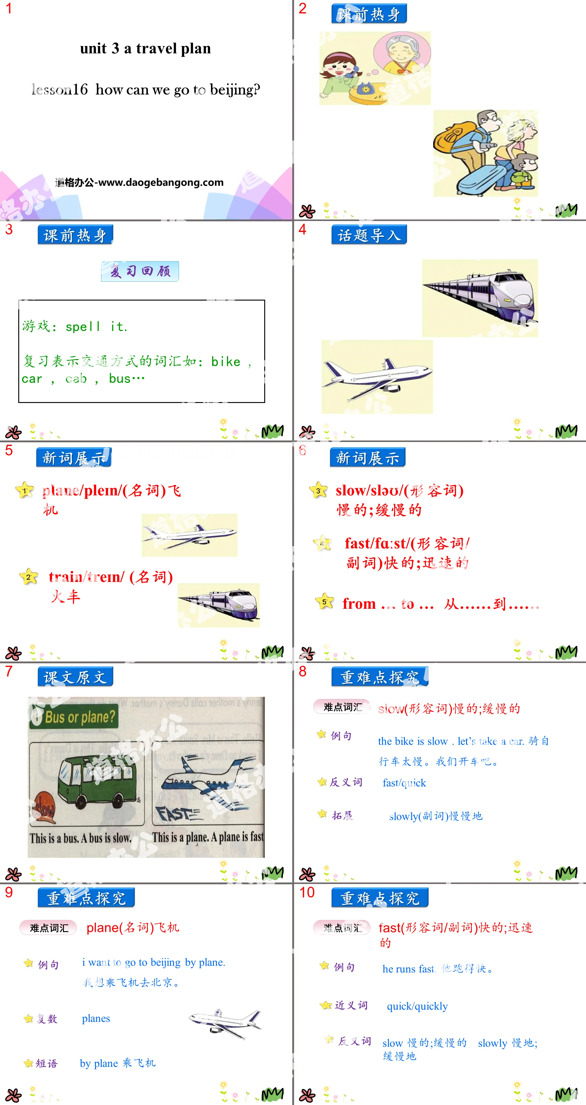 《How Can We Go to Beijing?》A Travel Plan PPT