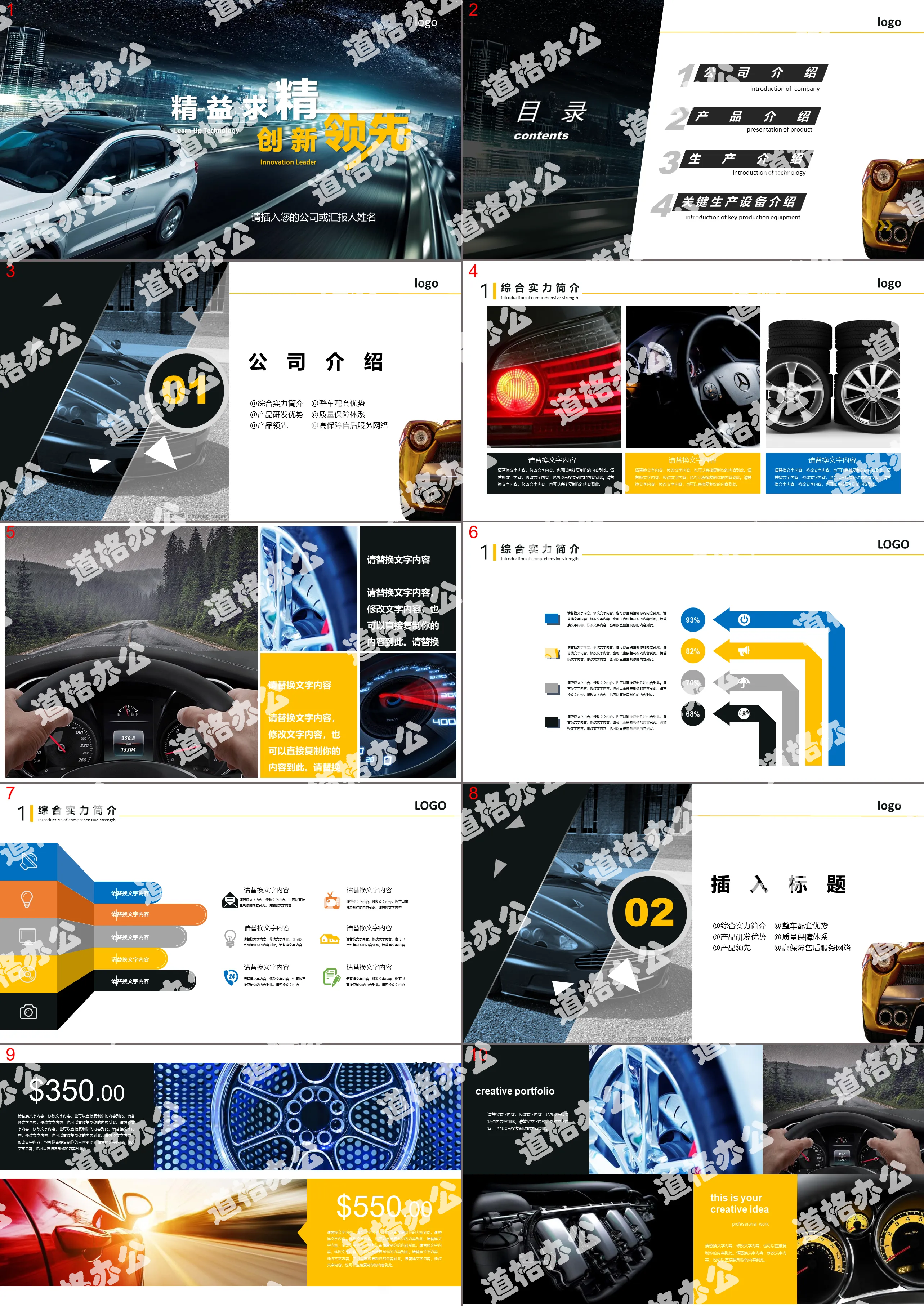 Driving car background car beauty decoration industry PPT template