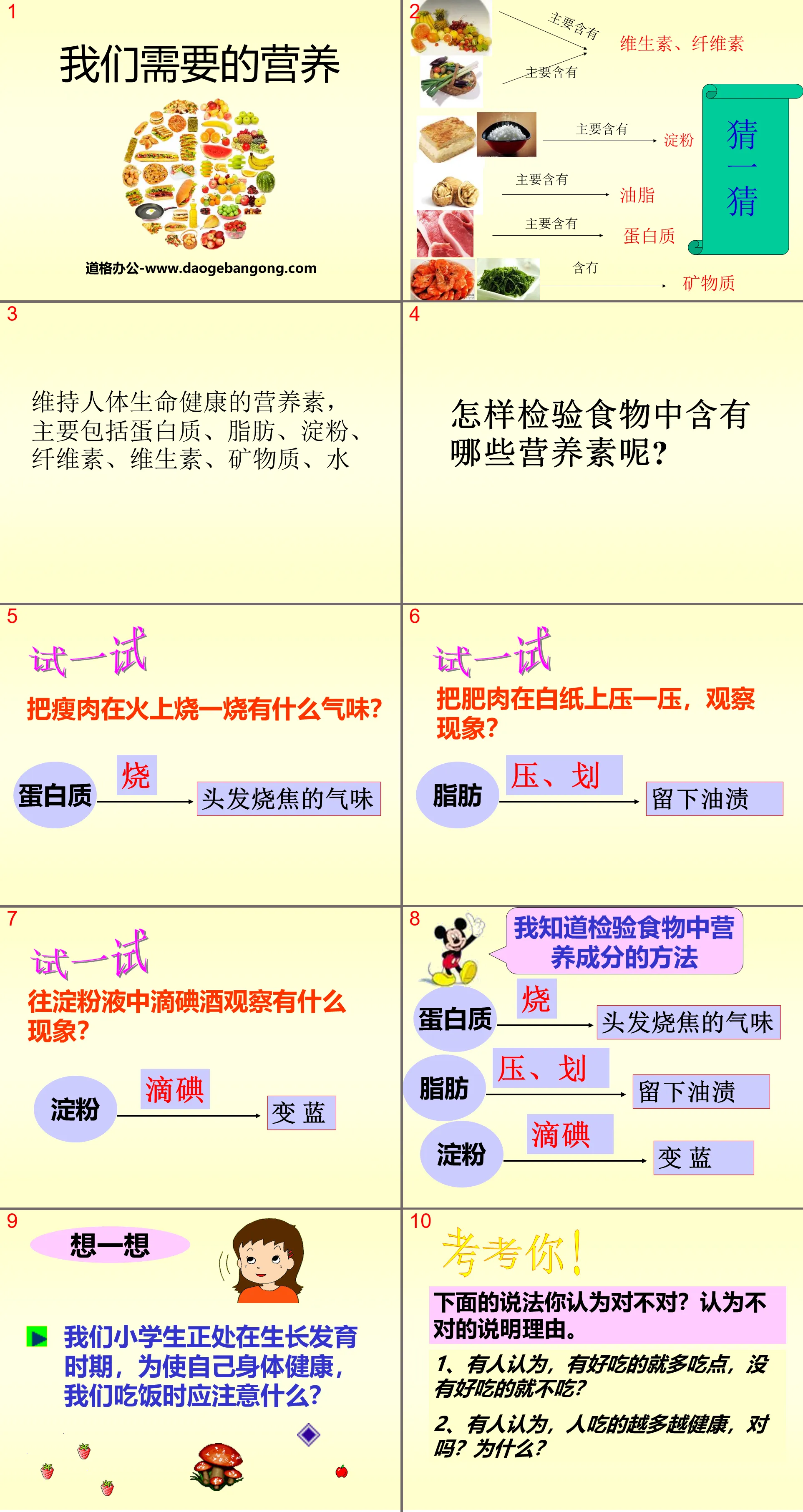 《我们需要的营养》PPT
