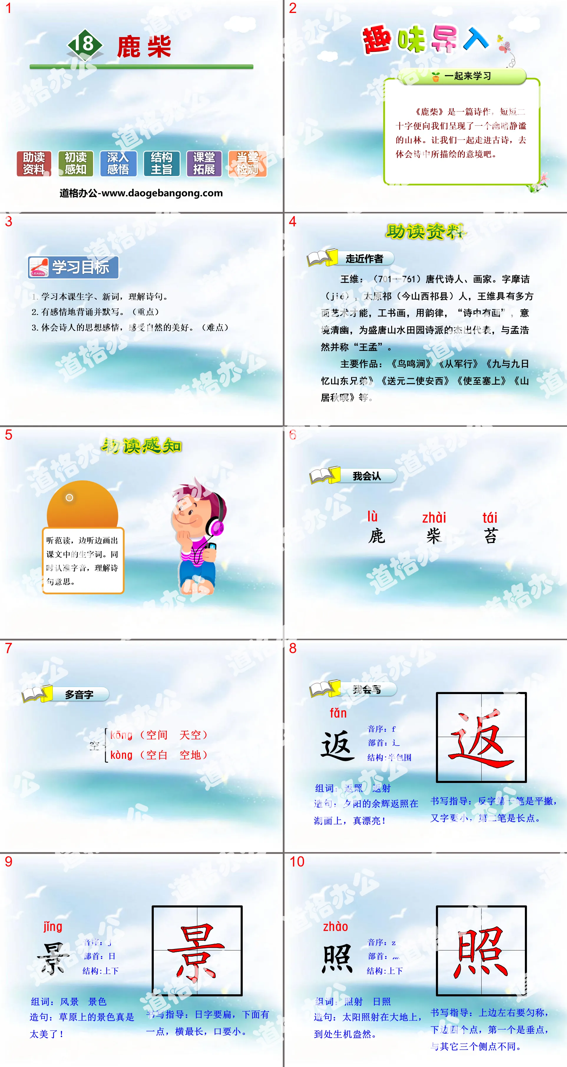 "Lu Chai" PPT teaching courseware