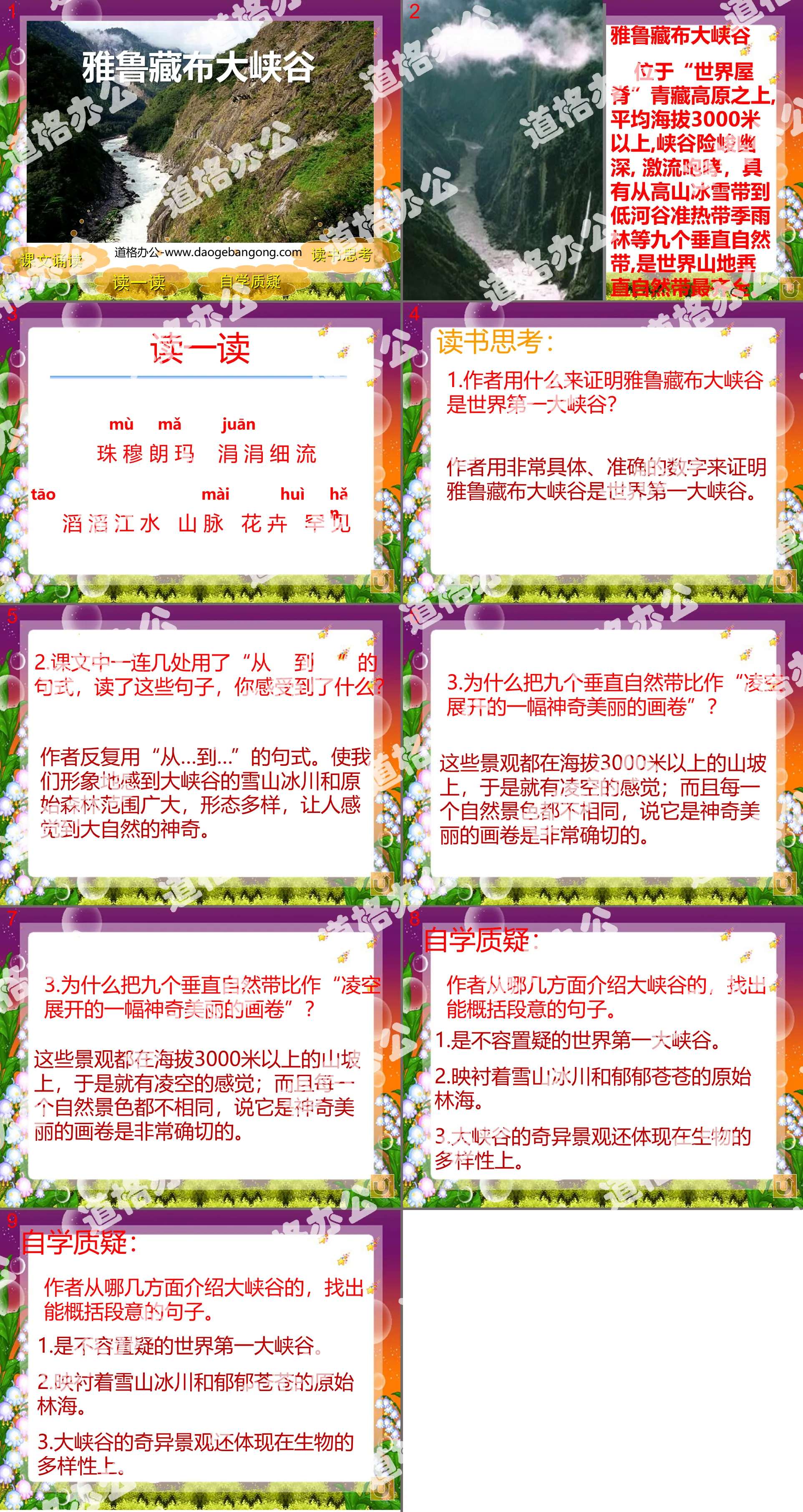 《雅鲁藏布大峡谷》PPT课件2
