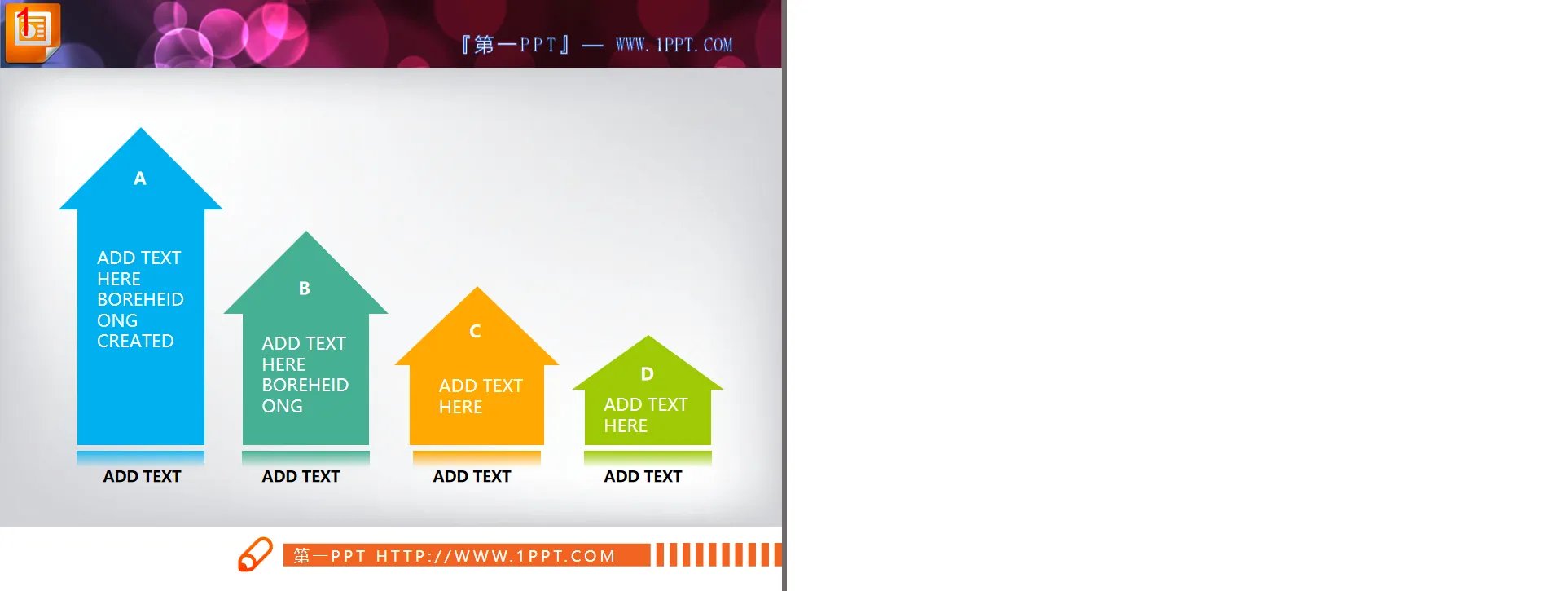 Decreasing PowerPoint Histogram Template Download