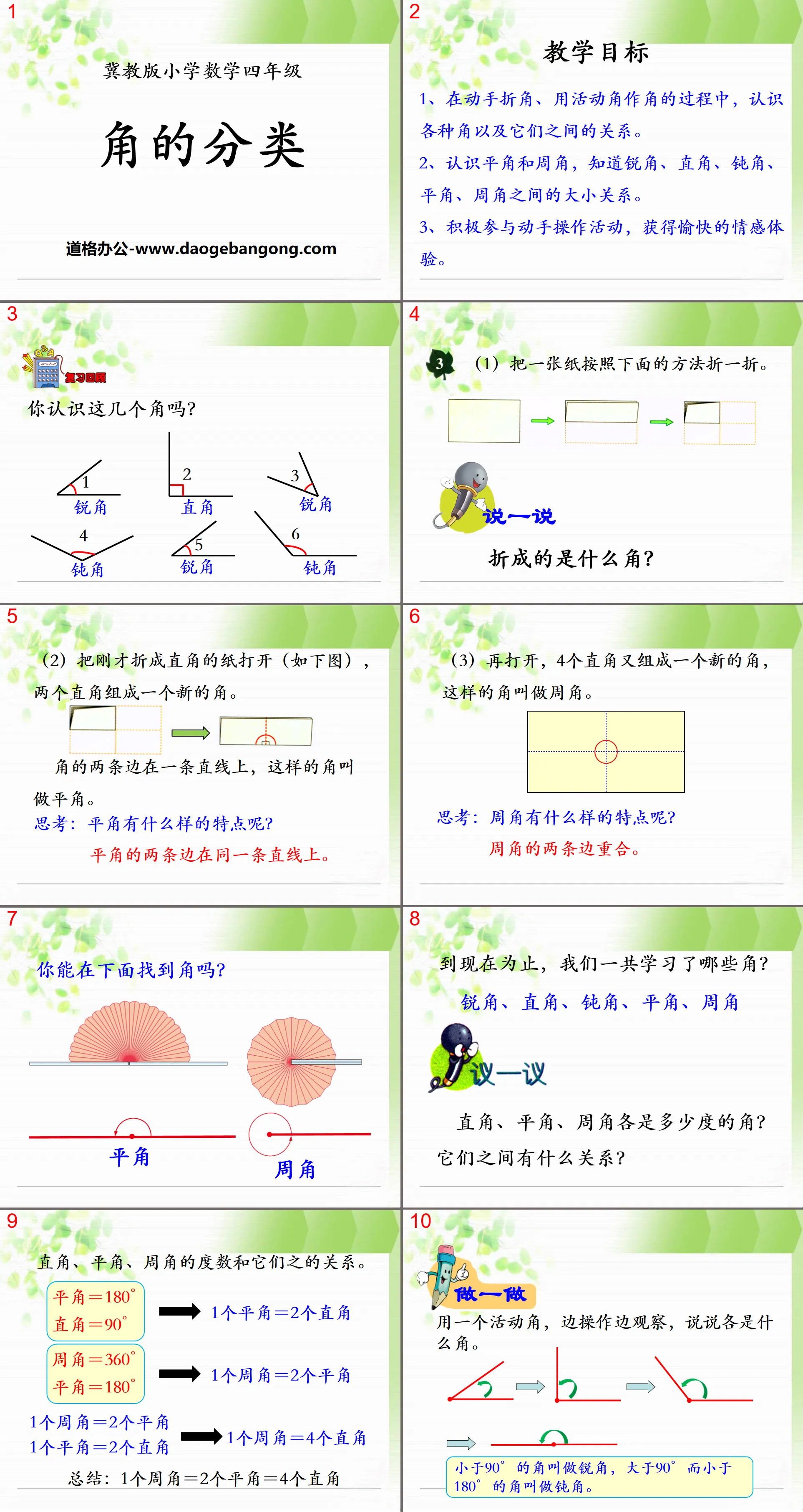 《角的分类》线和角PPT课件
