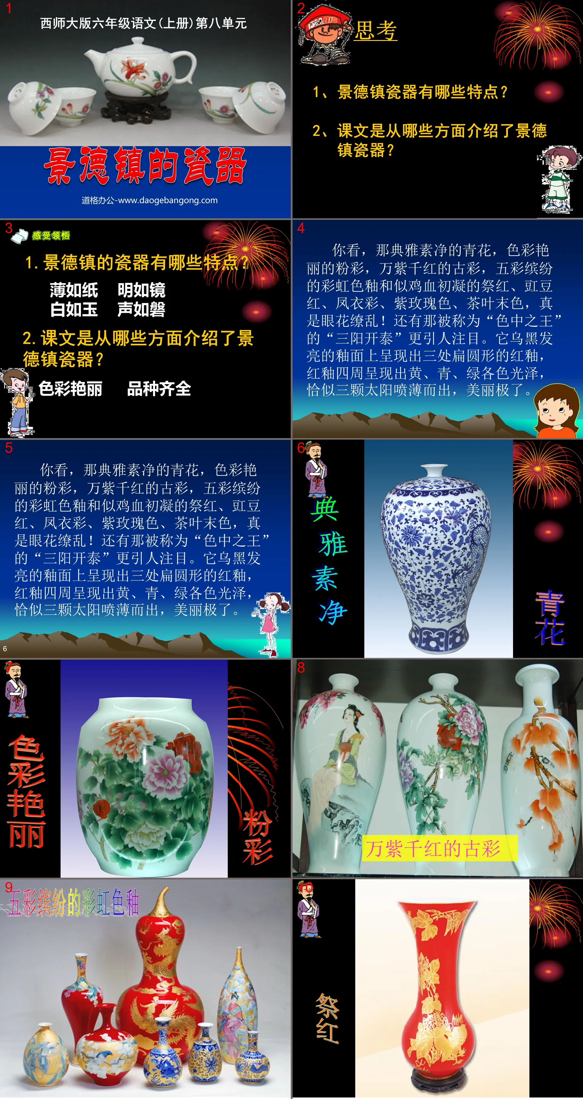 "Porcelain in Jingdezhen" PPT courseware 2