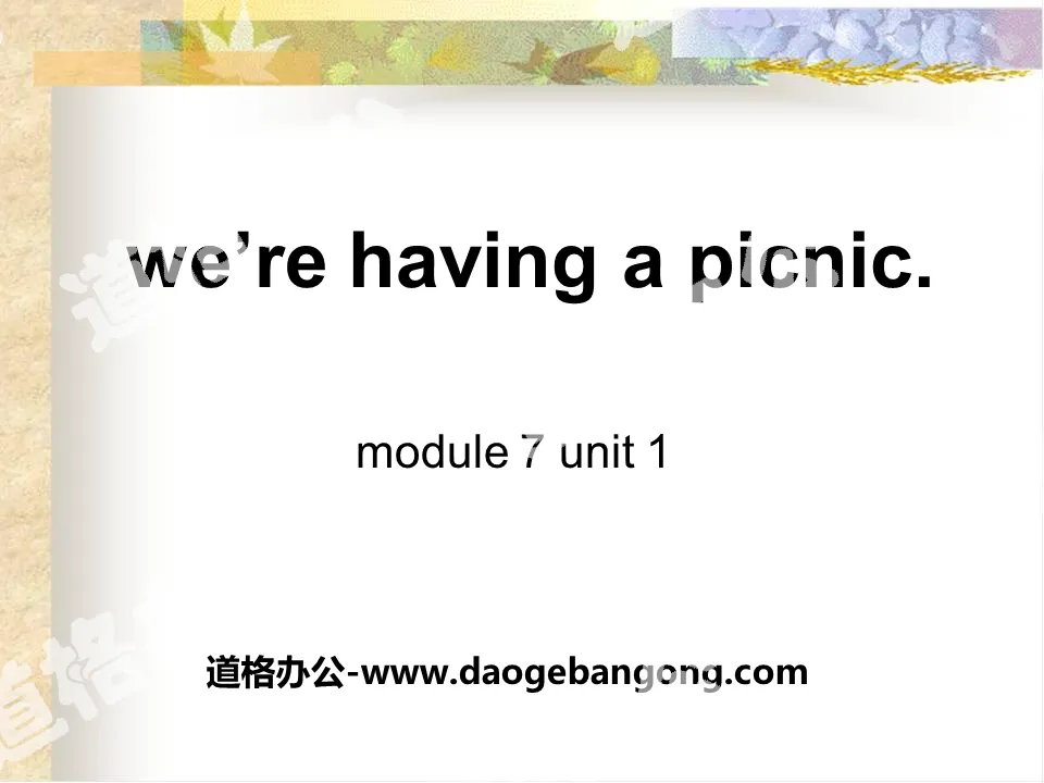 《We're having a picnic》PPT課件