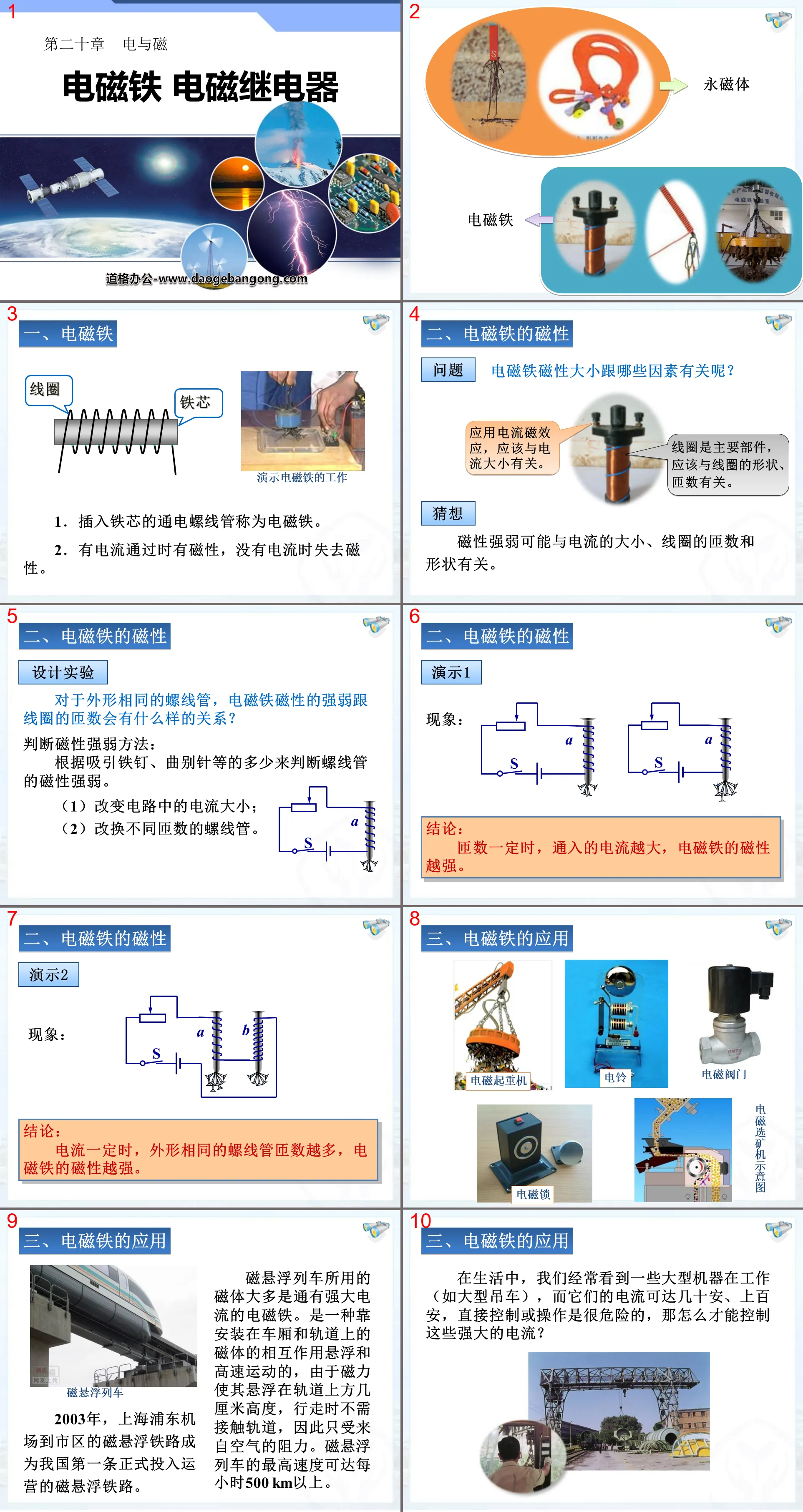 《電磁鐵 電磁繼電器》電與磁PPT課件4