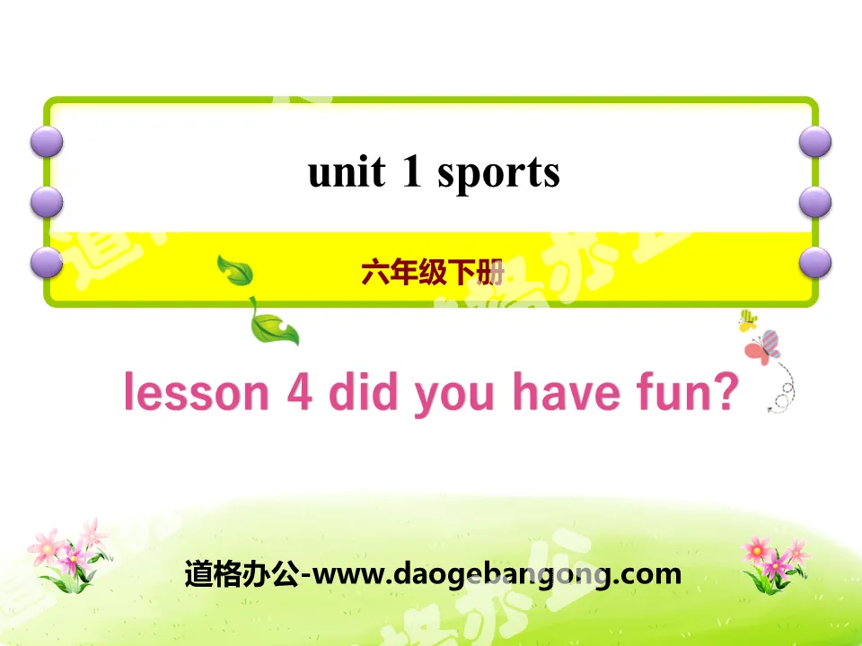 《Did You Have Fun?》Sports PPT课件
