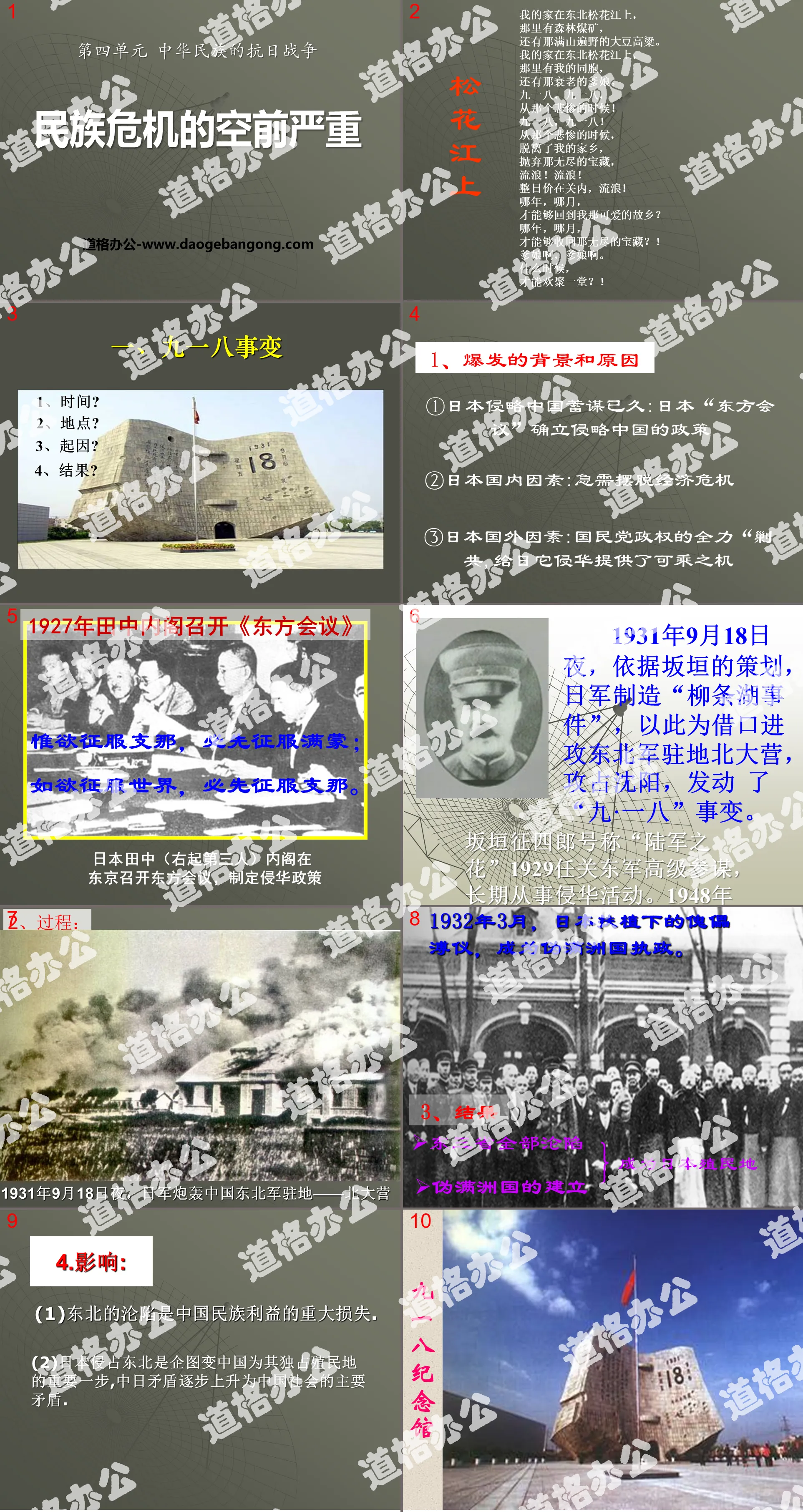 《民族危機的空前嚴重》中華民族的抗日戰爭PPT課件