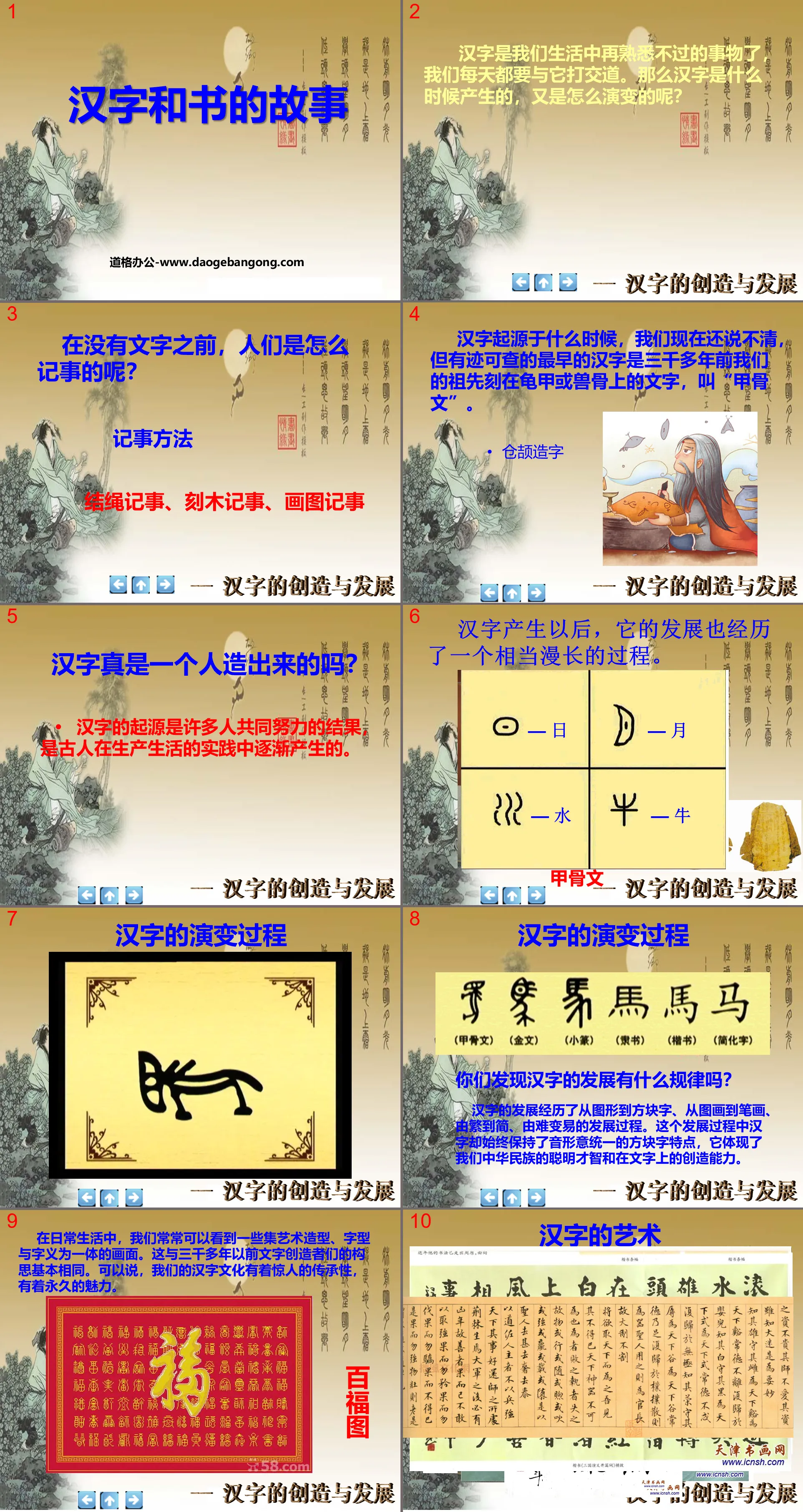 "The Story of Chinese Characters and Books" Tracing the Roots PPT Courseware 2