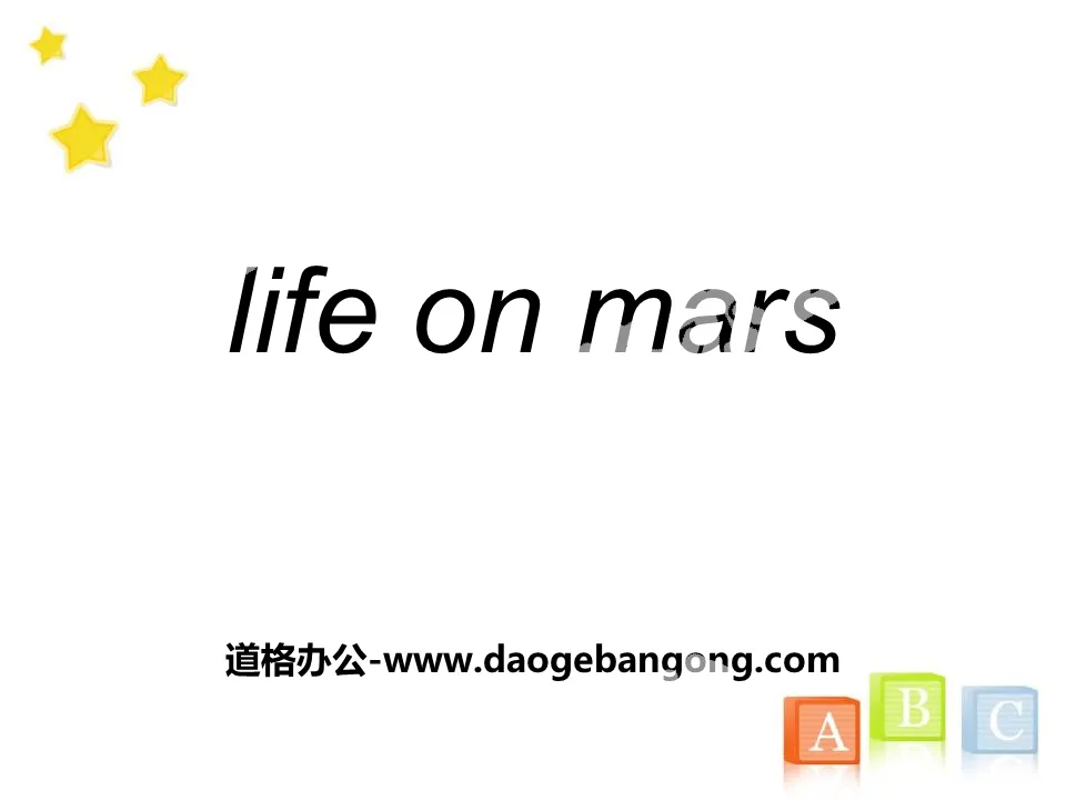 "Life on Mars" PPT