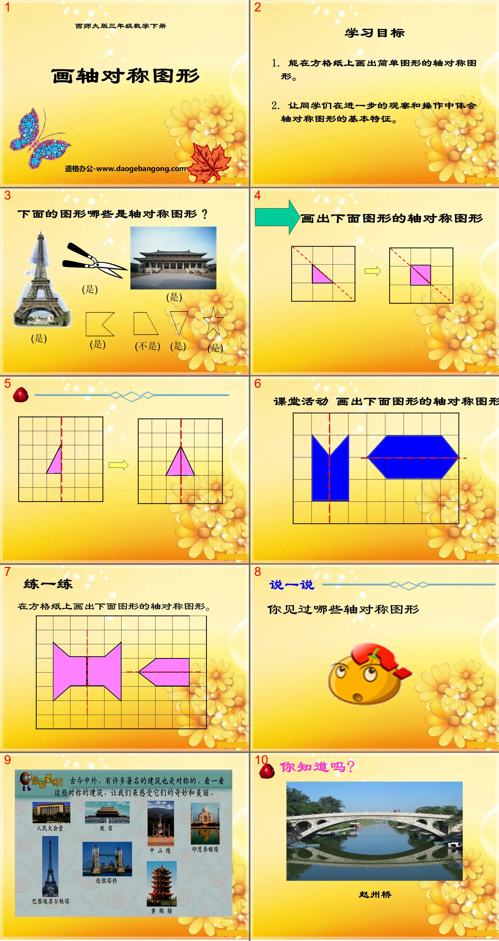 "Drawing Axisymmetric Figures" Rotation, Translation and Axisymmetric PPT Courseware