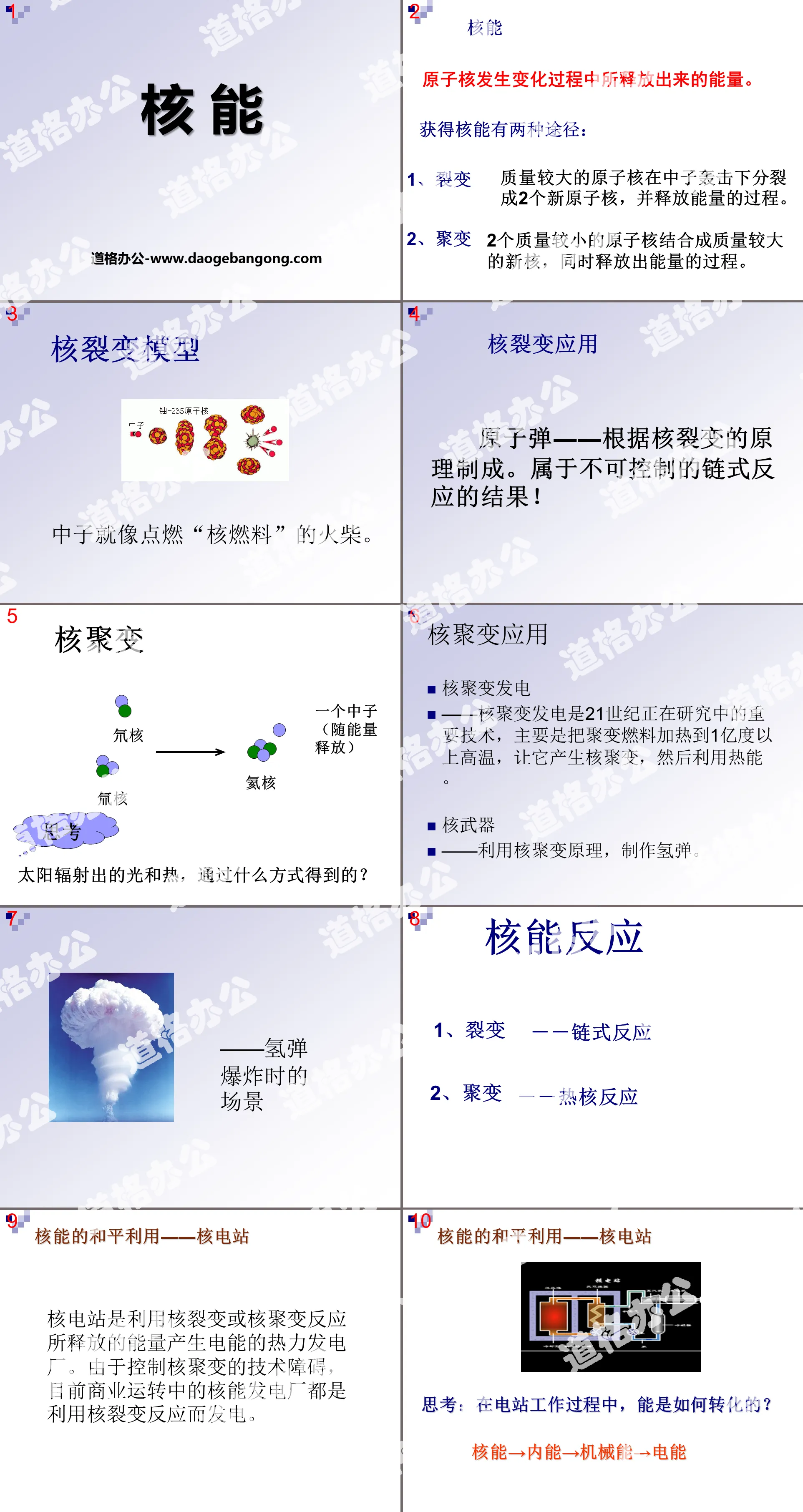 "Nuclear Energy" PPT courseware