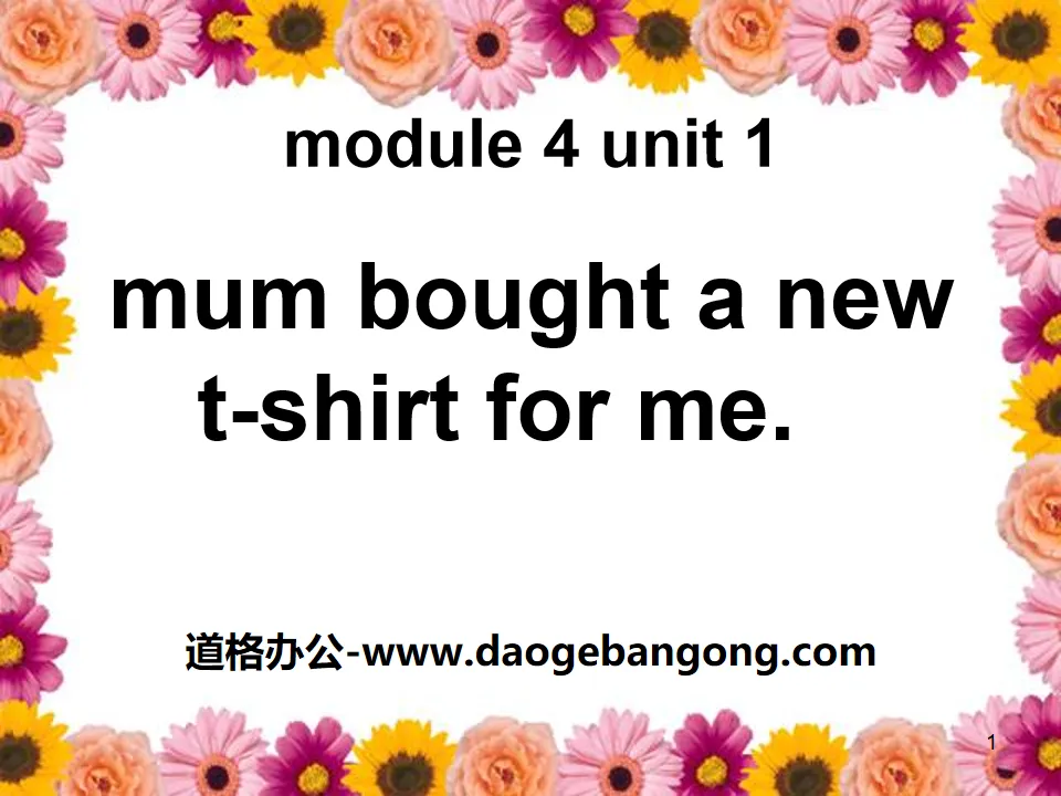 《Mum bought a new T-shirt for me》PPT课件3
