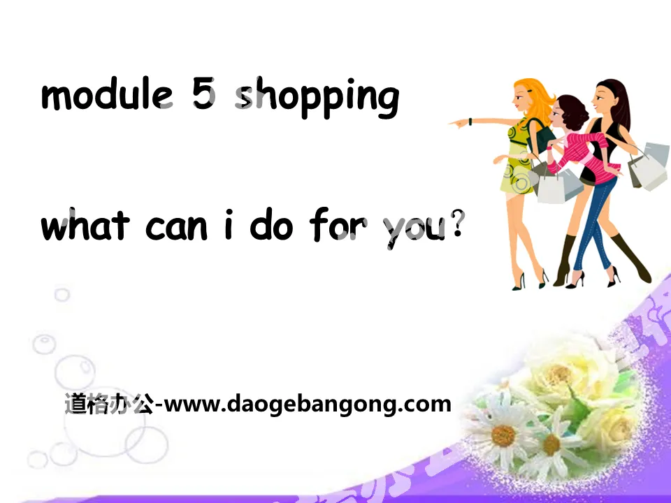 "What can I do for you?" Shopping PPT courseware