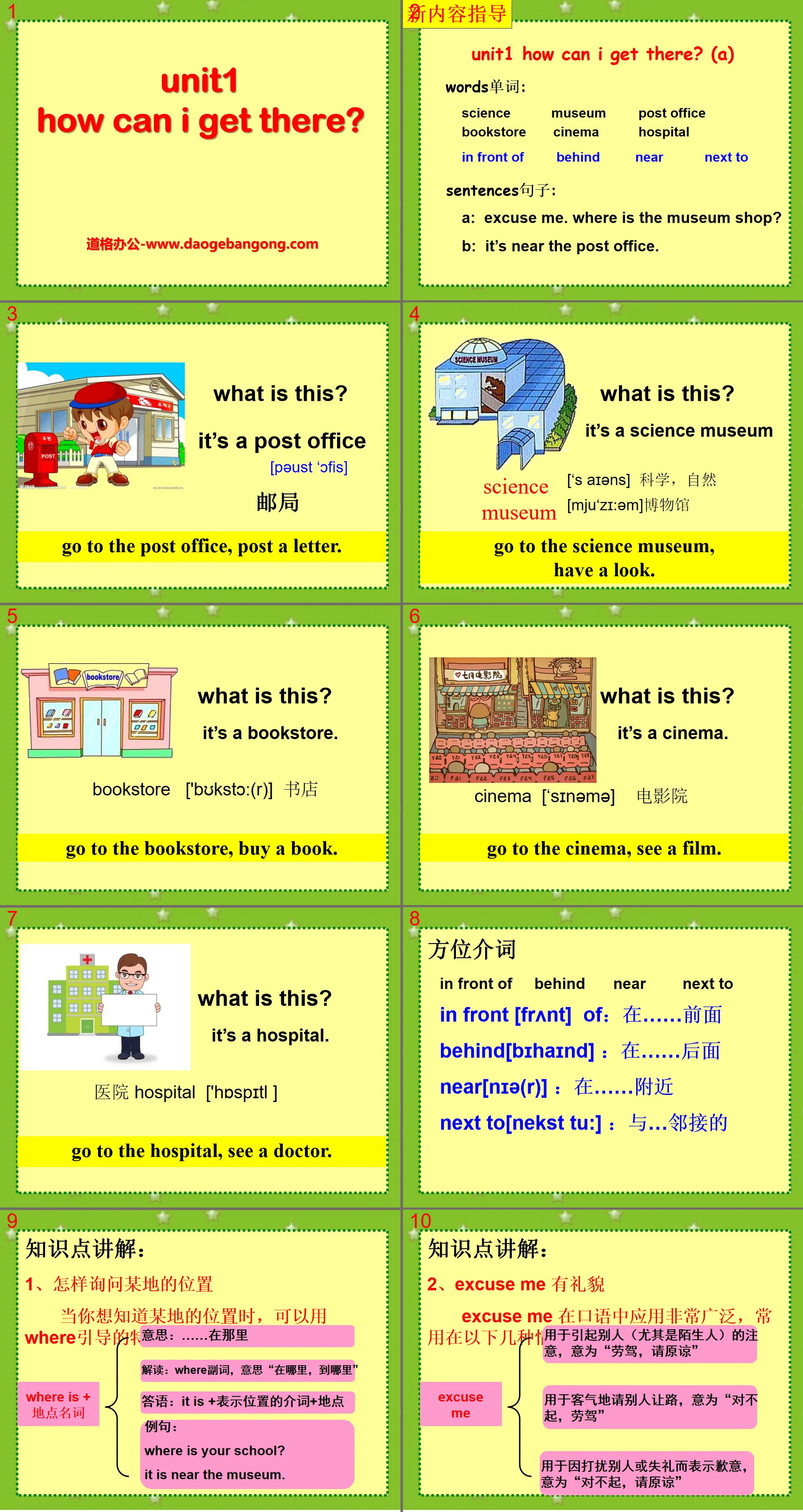 "How can I get there?" PPT courseware 11