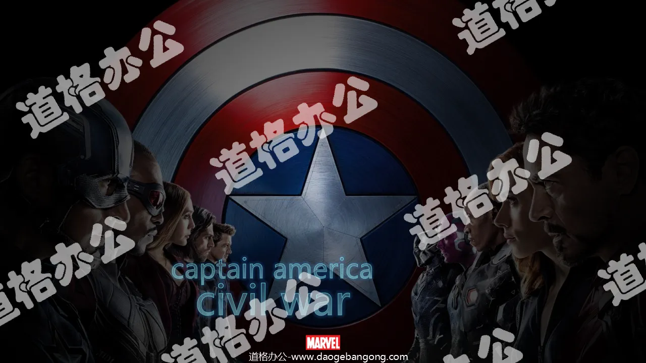 Civil War Godly Avengers PPT Template