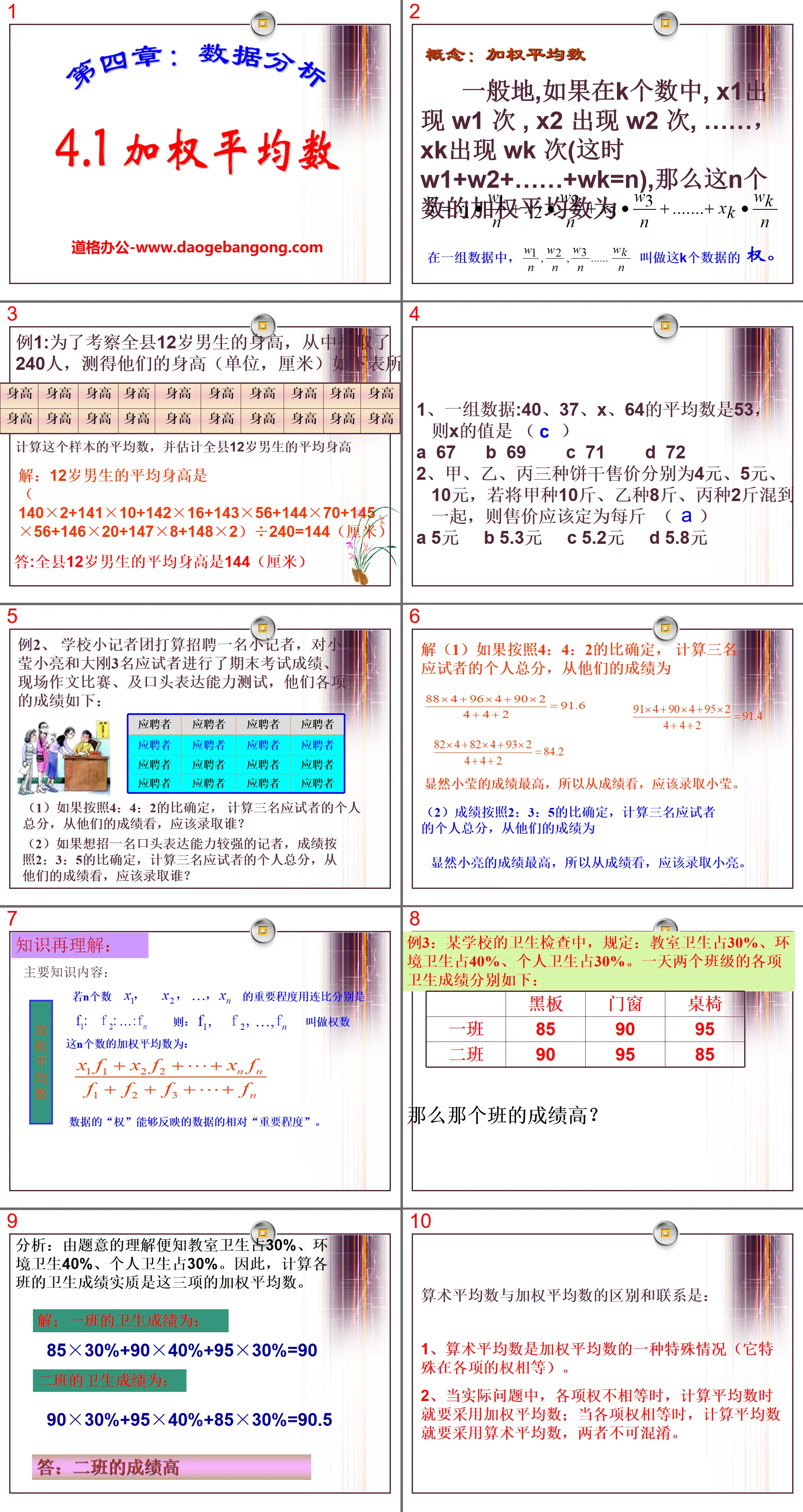 《加權平均數》PPT課件3