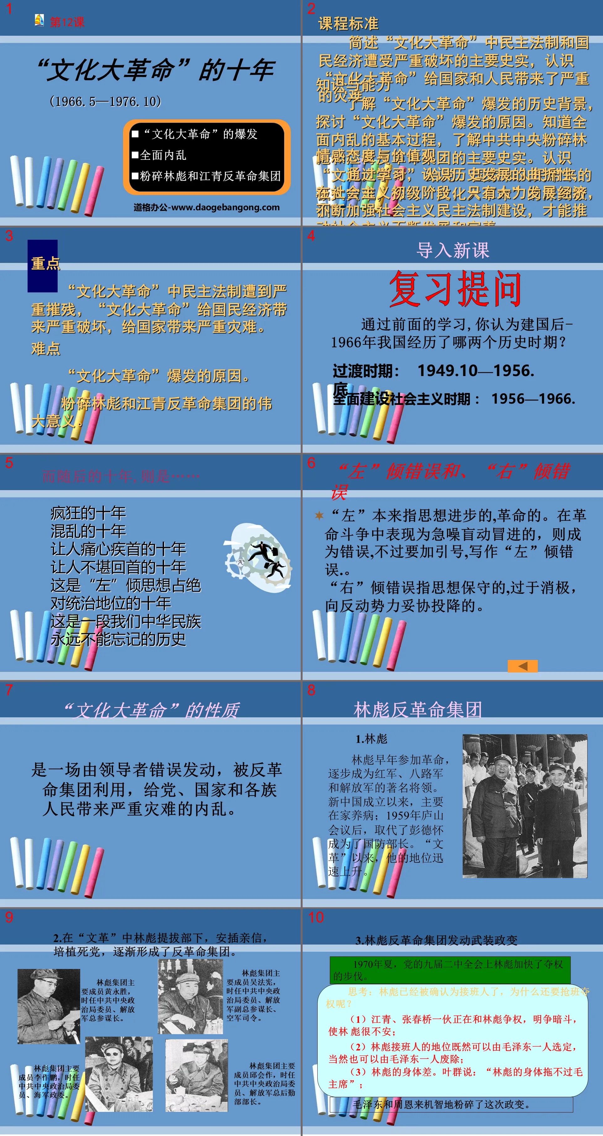 "Ten Years of the Cultural Revolution" Exploration of the Socialist Road PPT Courseware 5