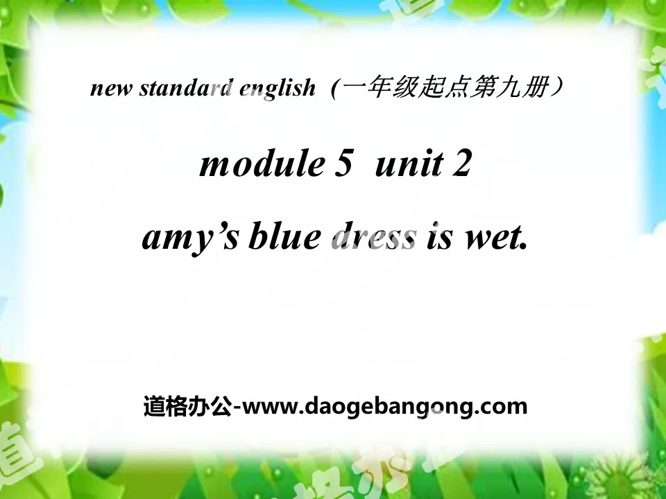 《Amy's blue dress is wet》PPT课件3
