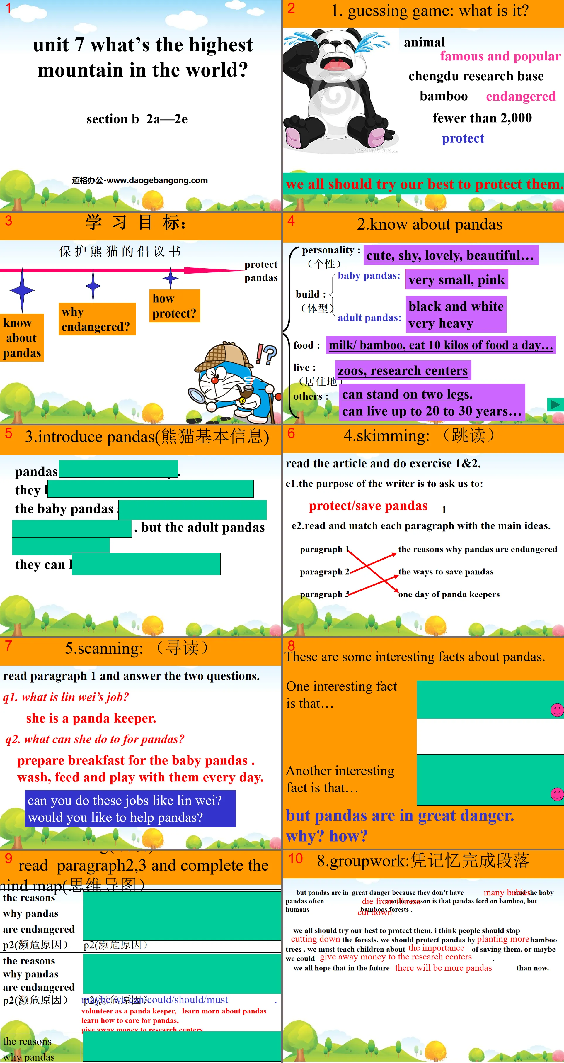 "What's the highest mountain in the world?" PPT courseware 4