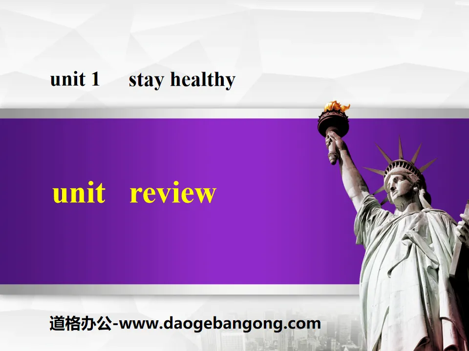 《Review》Stay healthy PPT
