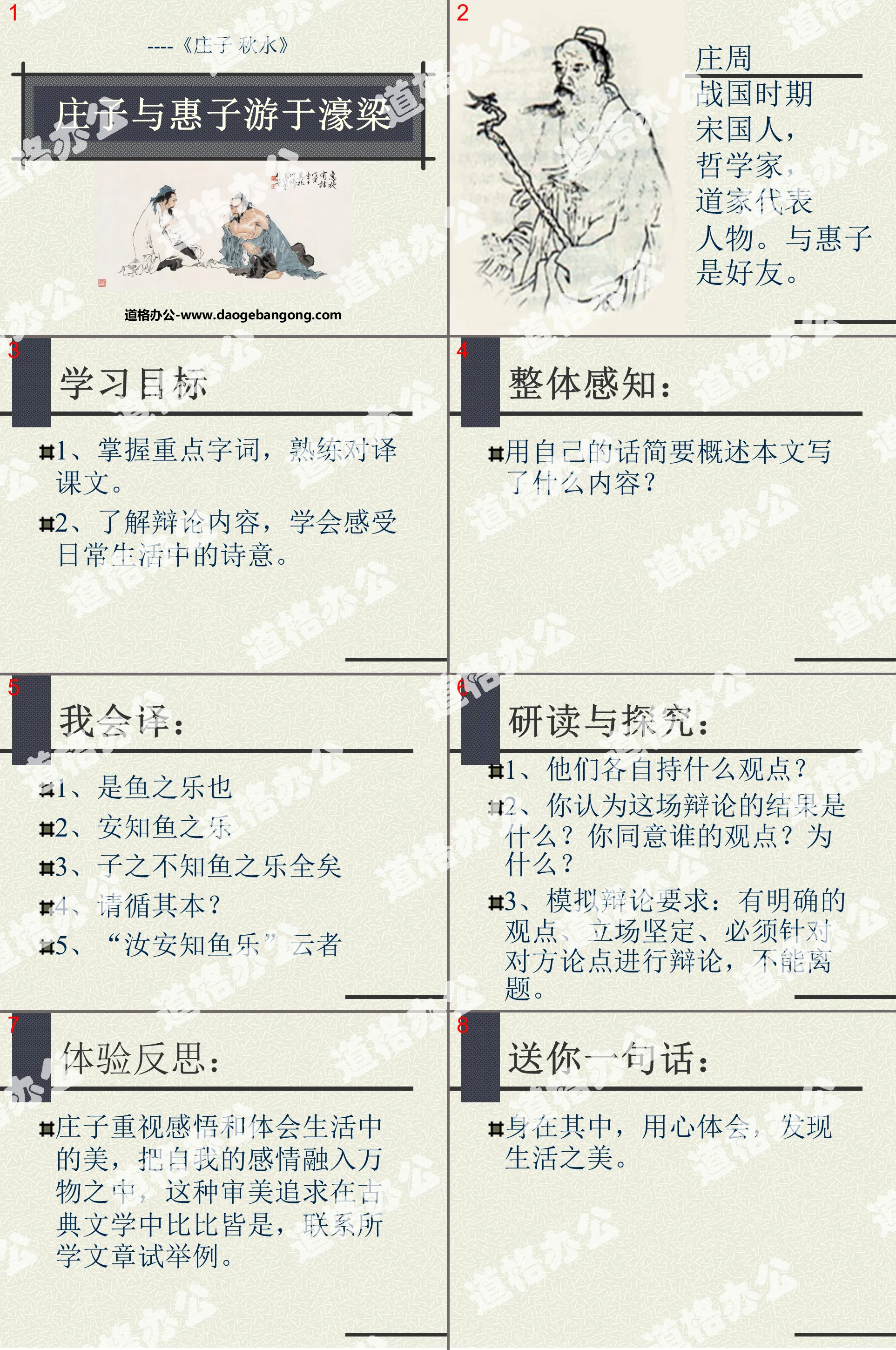 《莊子與惠子遊於濠梁》PPT課件3