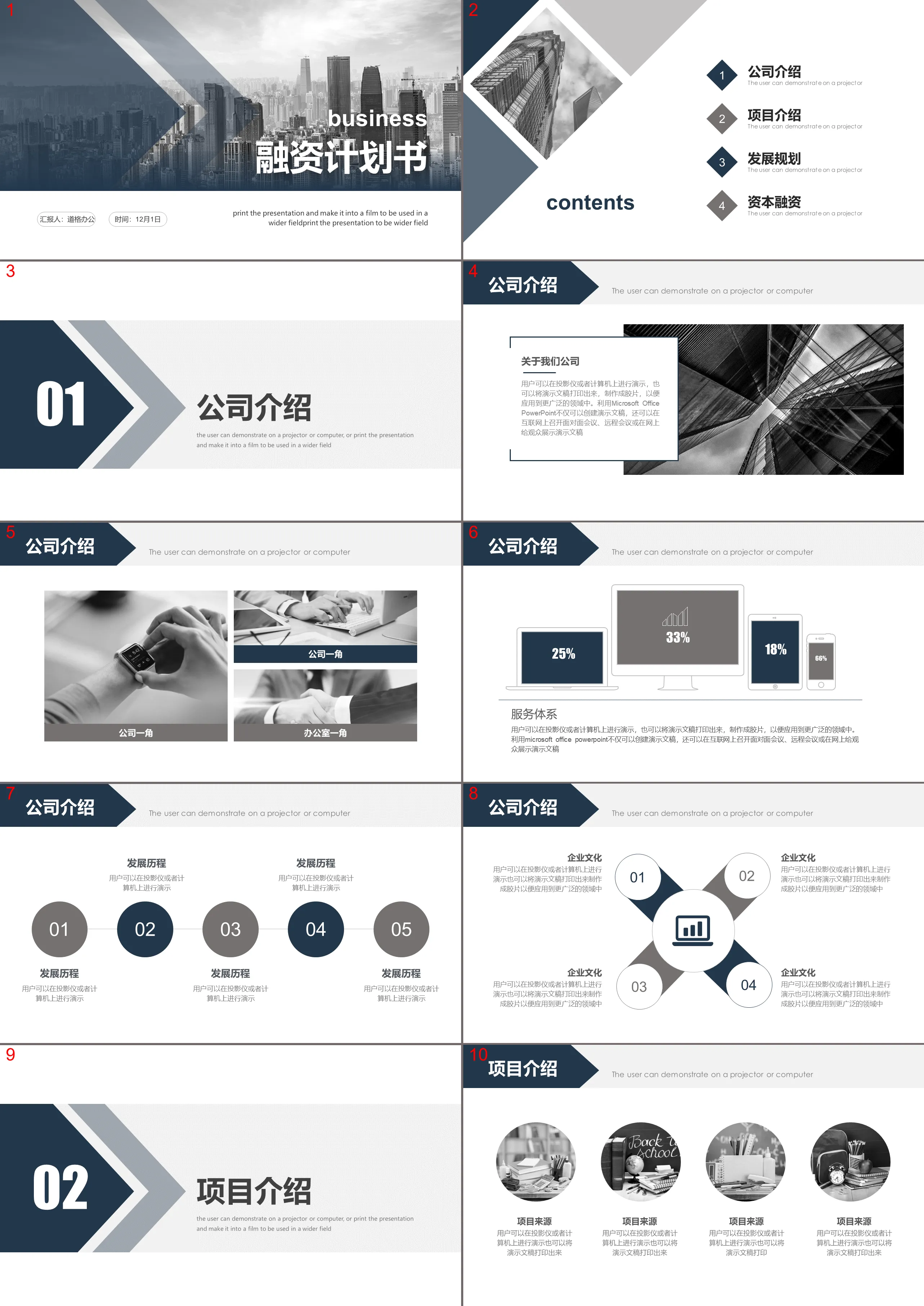 Modèle PPT de plan de financement entrepreneurial général avec arrière-plan de bâtiment commercial