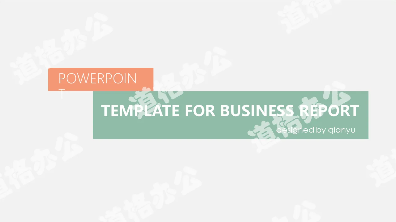 Simple flat dynamic slide template