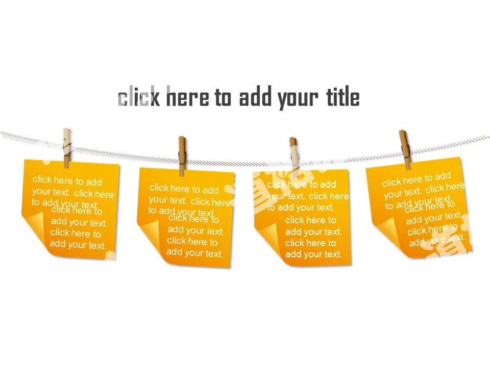 Clip drying note effect PPT text box