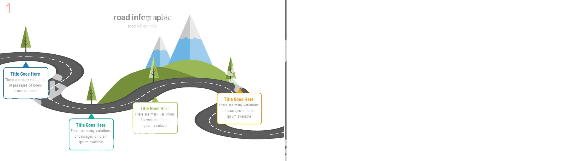 Highway-shaped key time nodes PPT material