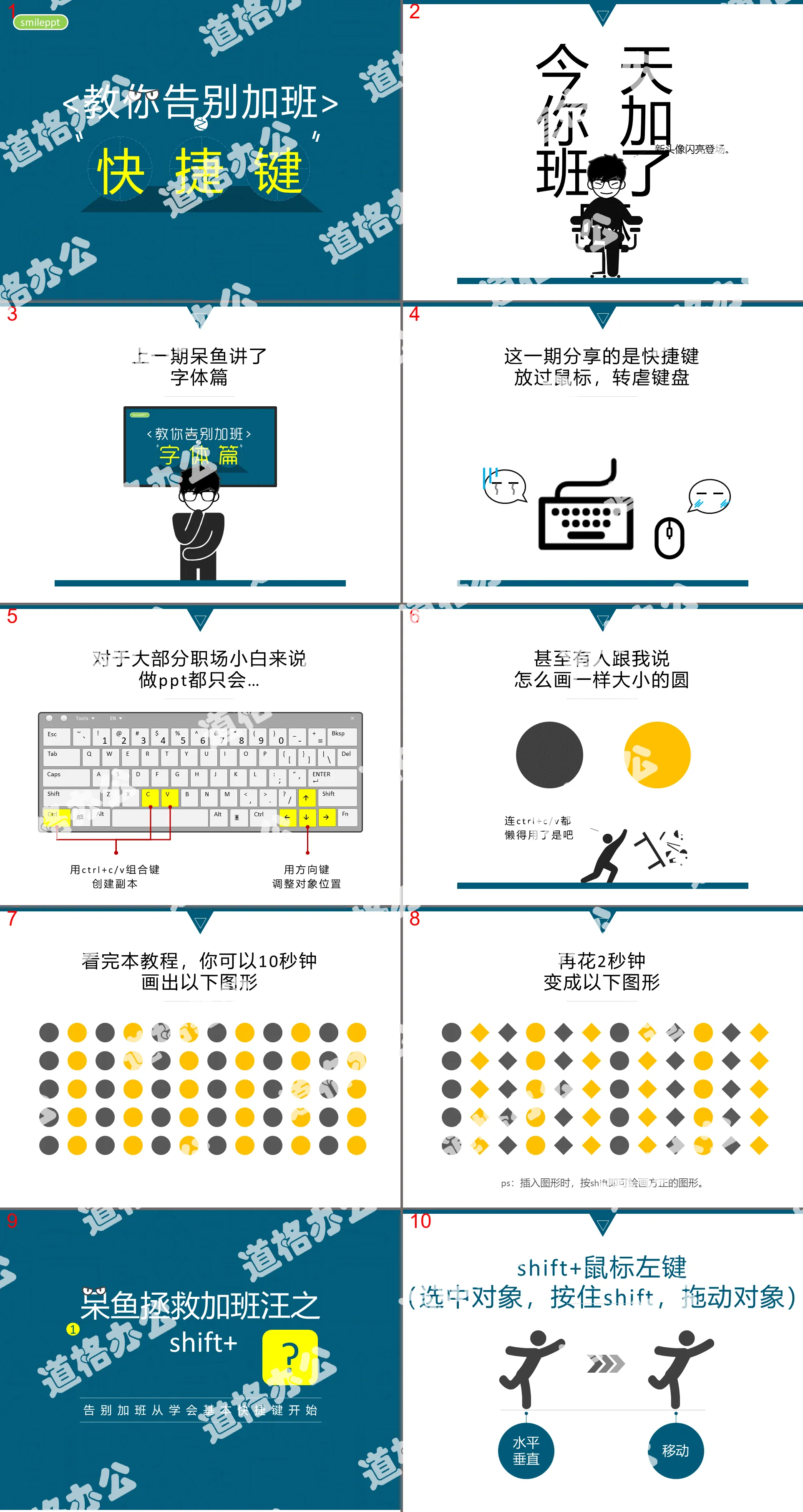 教你告别加班快捷键篇PPT教程