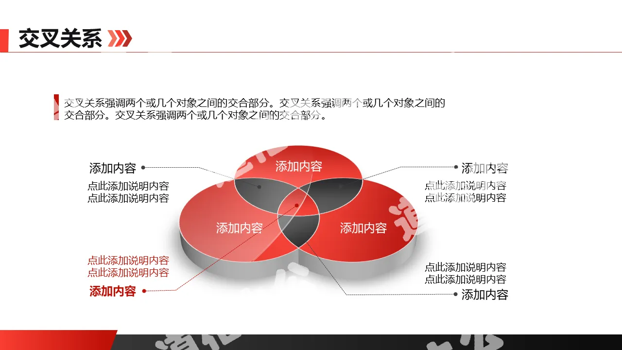 Three circular overlapping PPT template