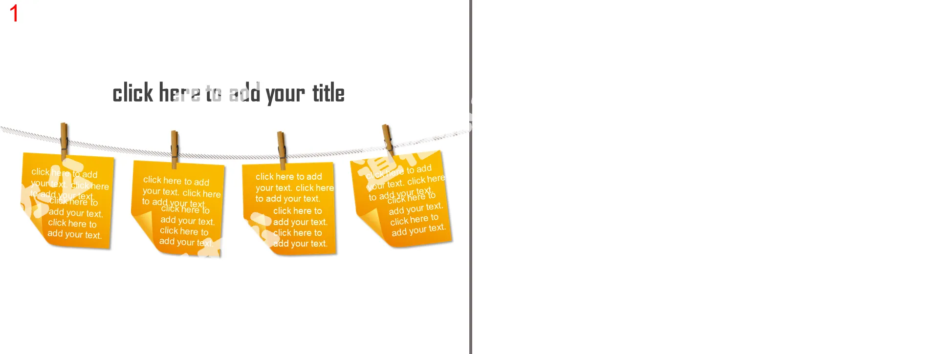 Clip drying note effect PPT text box