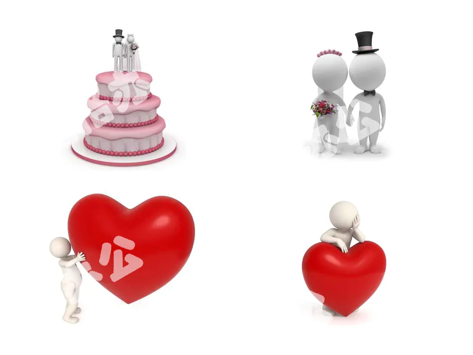 Love, marriage and family 3D villain PPT material