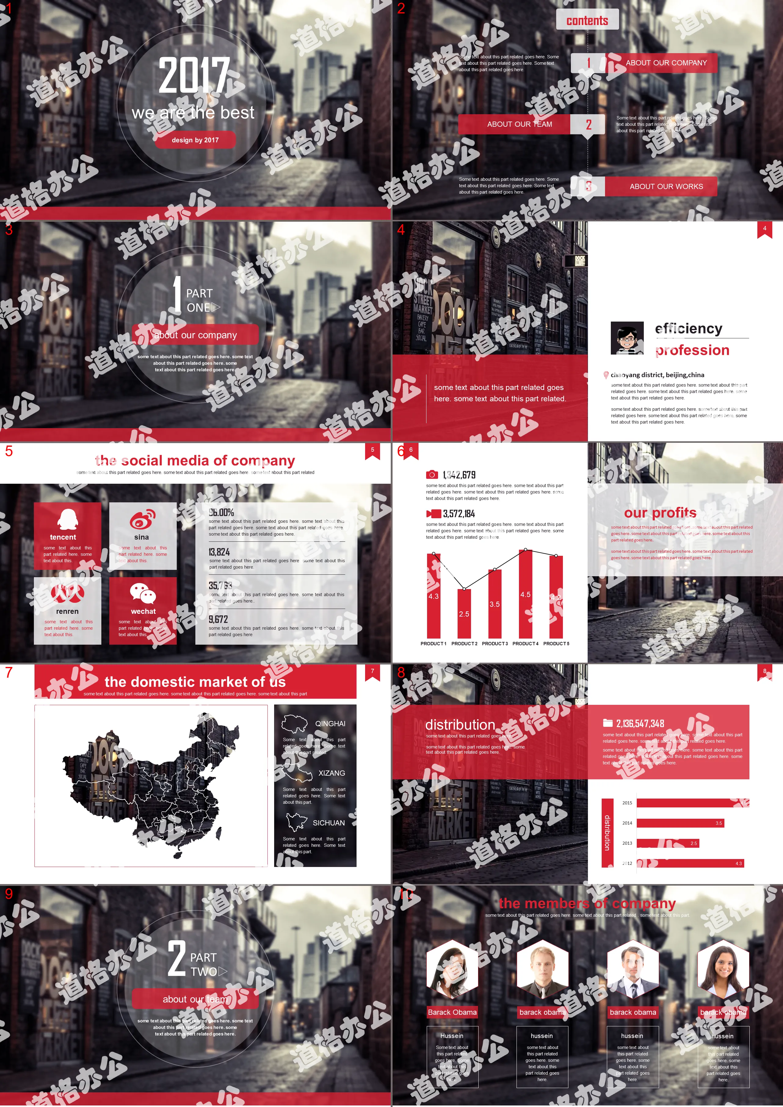 Modèle PPT de style magazine européen et américain avec une grande image en arrière-plan