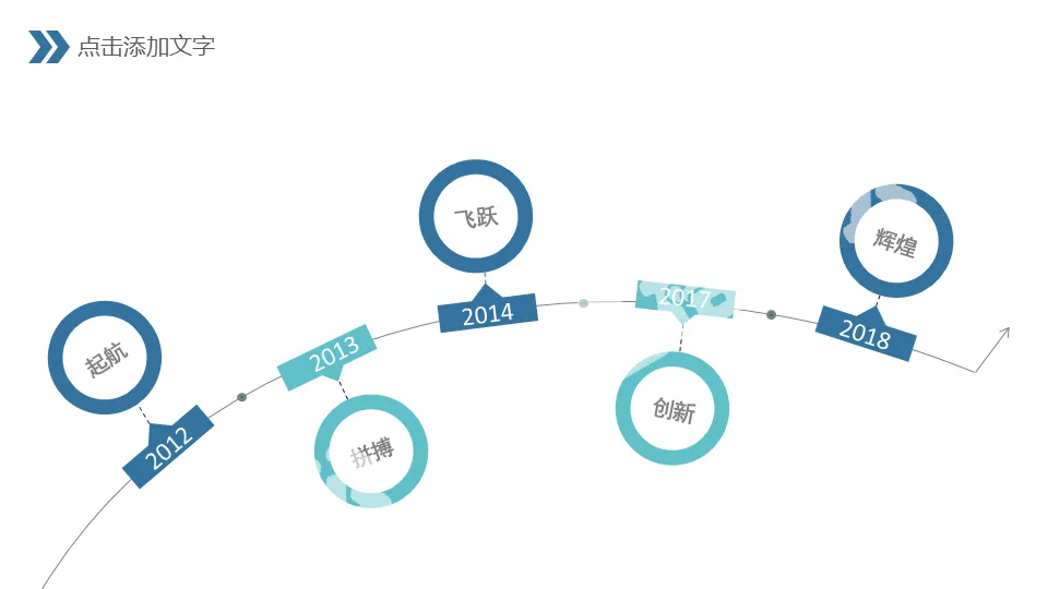 Simple and practical PPT timeline template