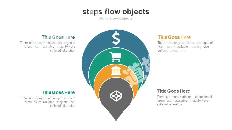 Drop-shaped containment relationship PPT graphics