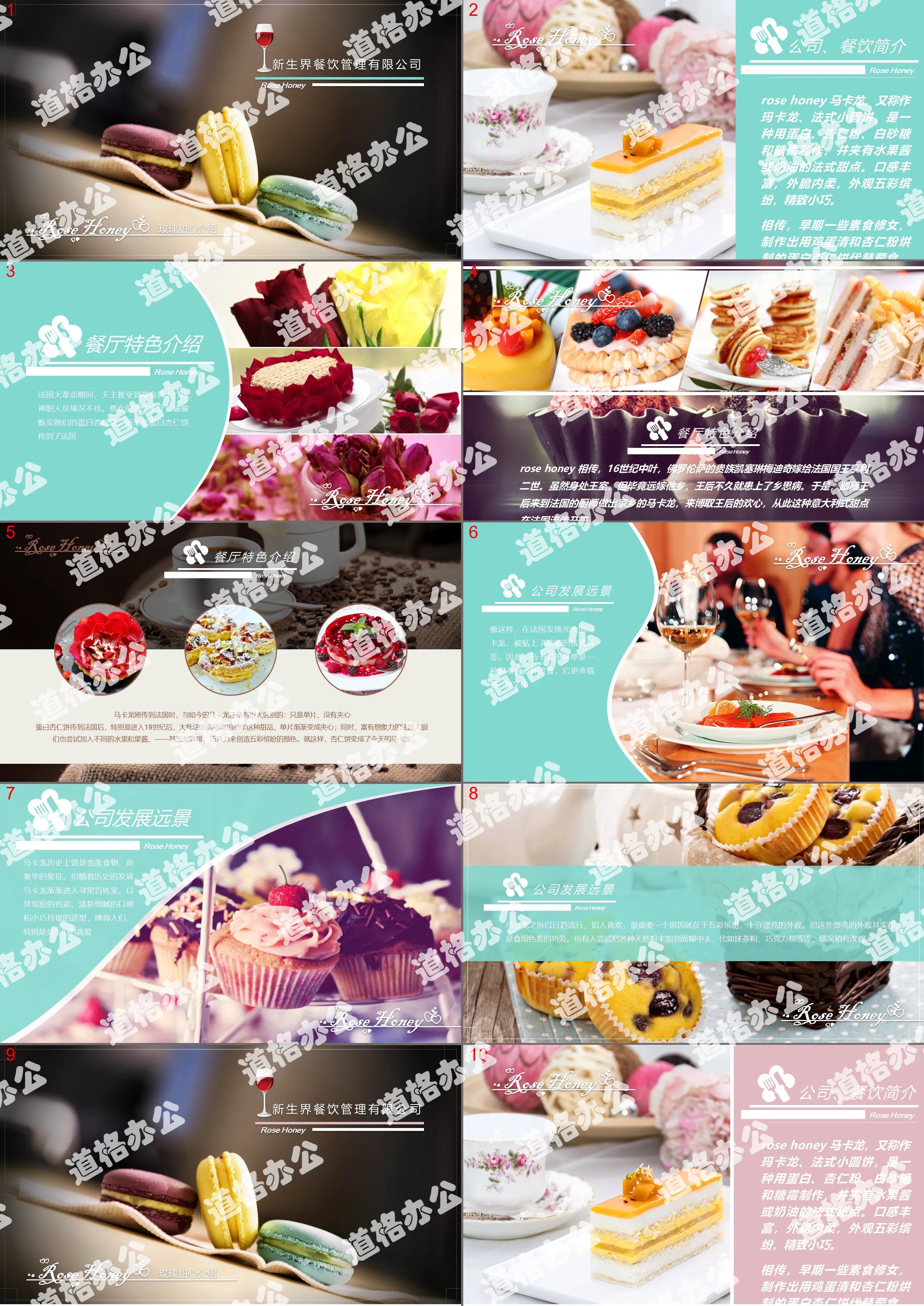 Dessert Catering Management Company Introduction PPT Template