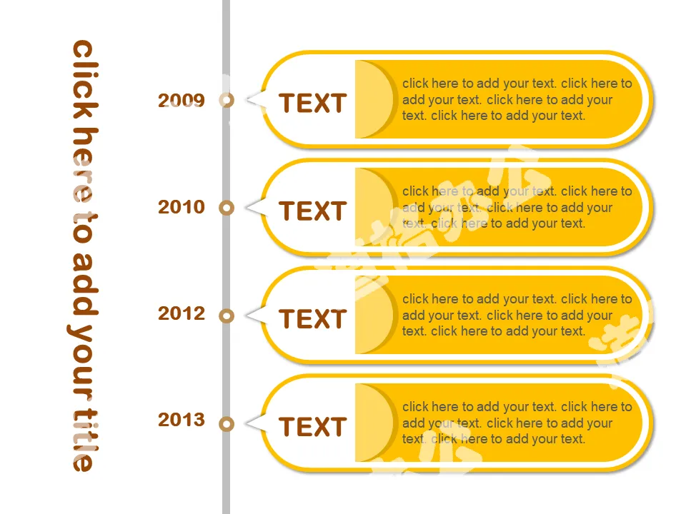 Text description box PPT timeline material