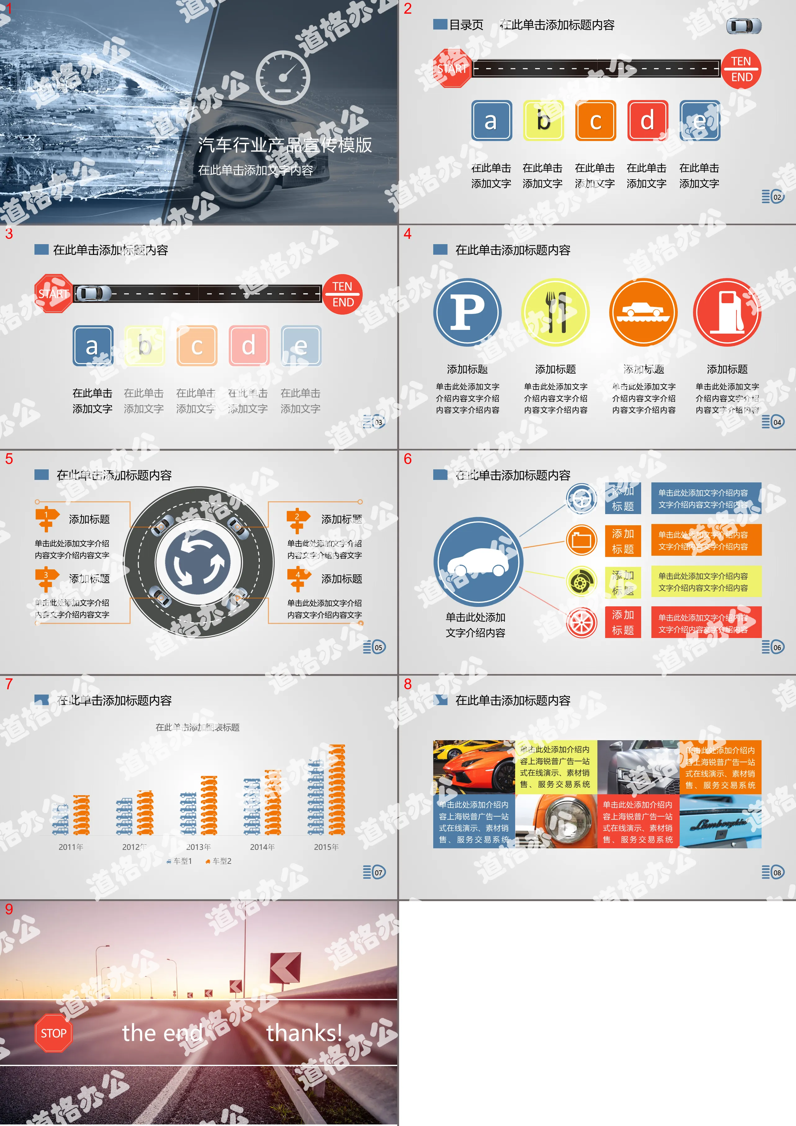 Automobile industry product promotion PPT template