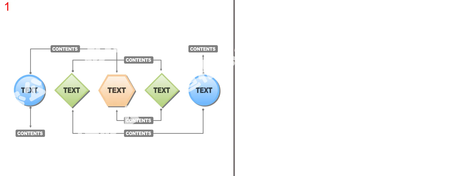 Modèle PPT de diagramme de flux de processus simple