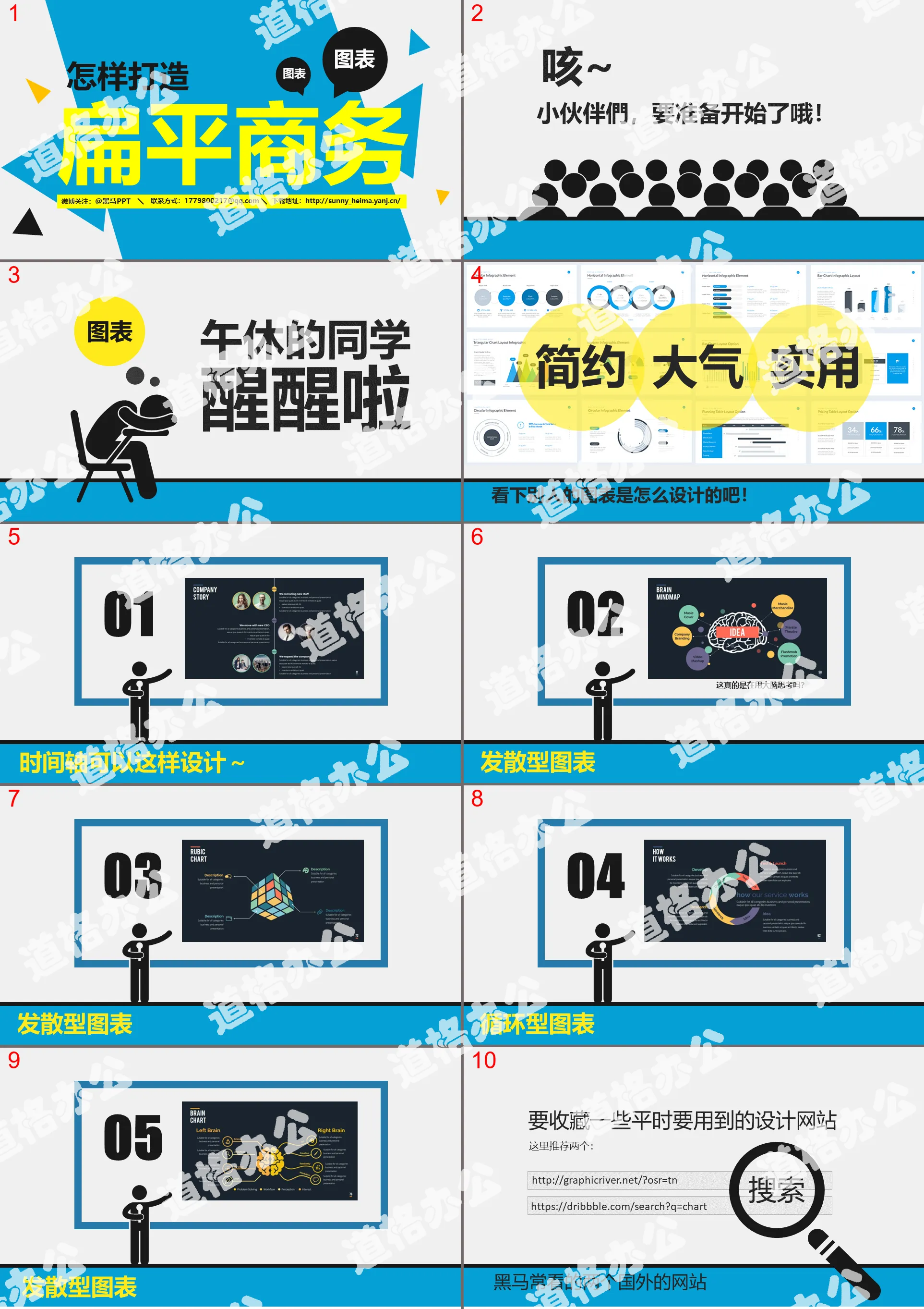 怎样打造扁平化商务PPT图表