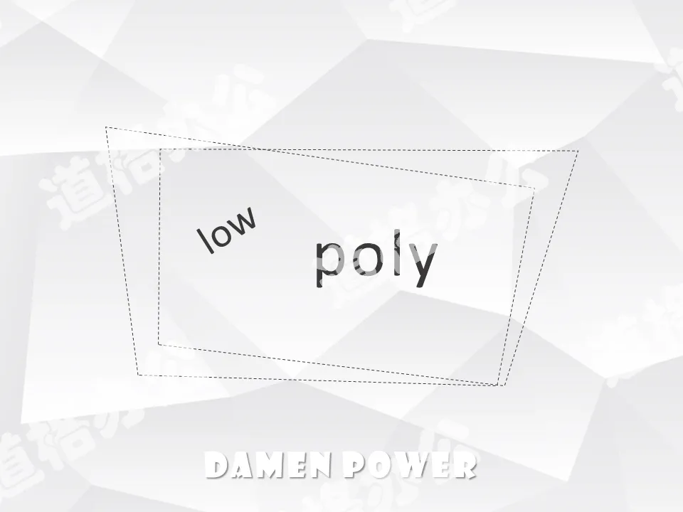 Make a low polygon picture background PPT tutorial