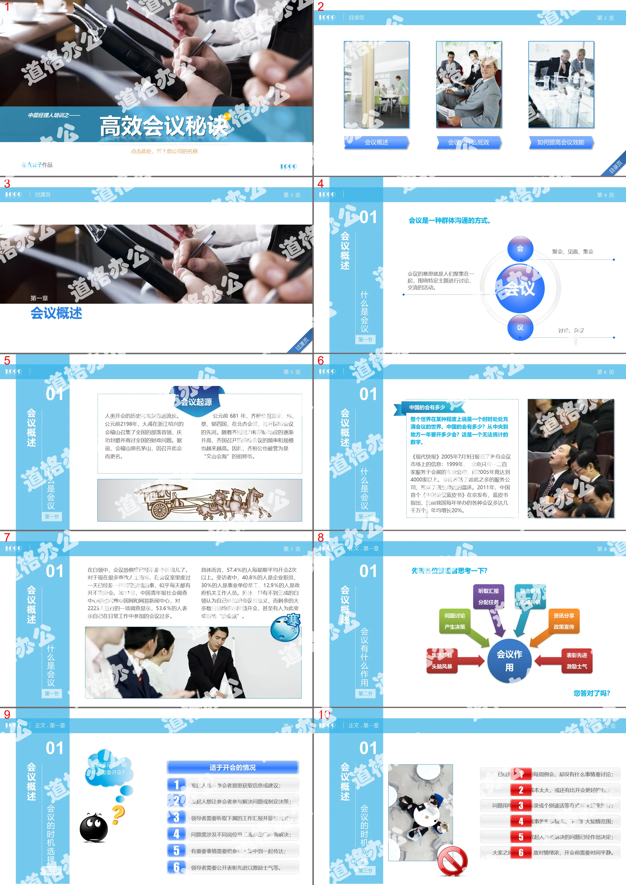 高效會議開會秘訣PPT培訓課件