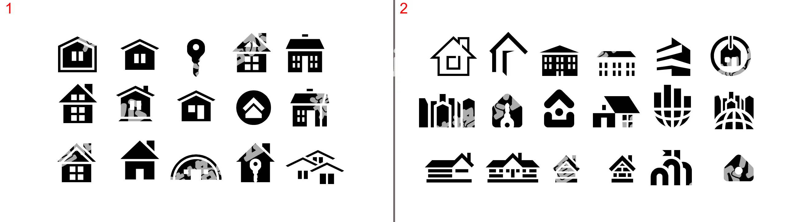 房子建筑物PPT小图标素材