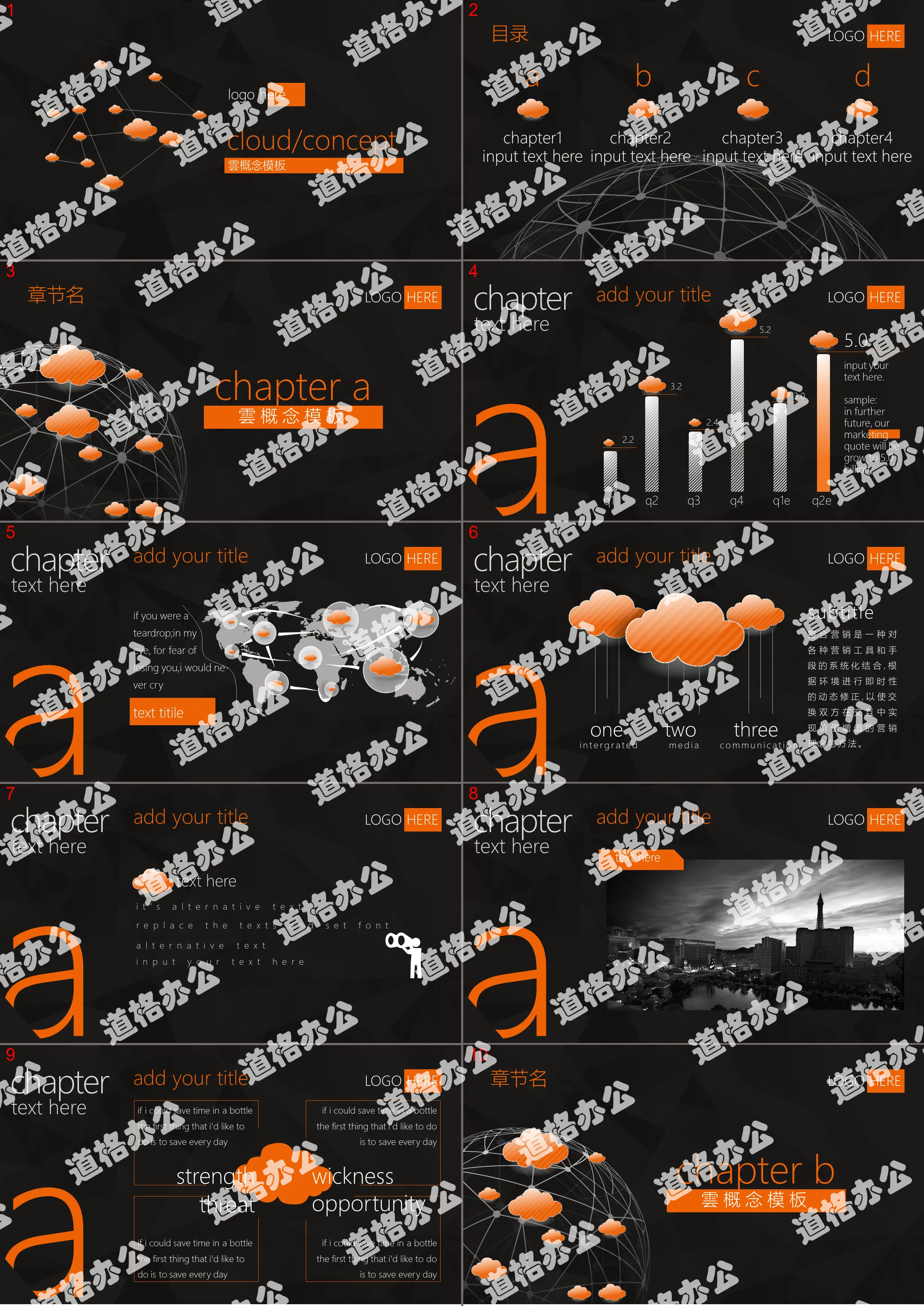 雲服務雲技術雲計算PPT模板