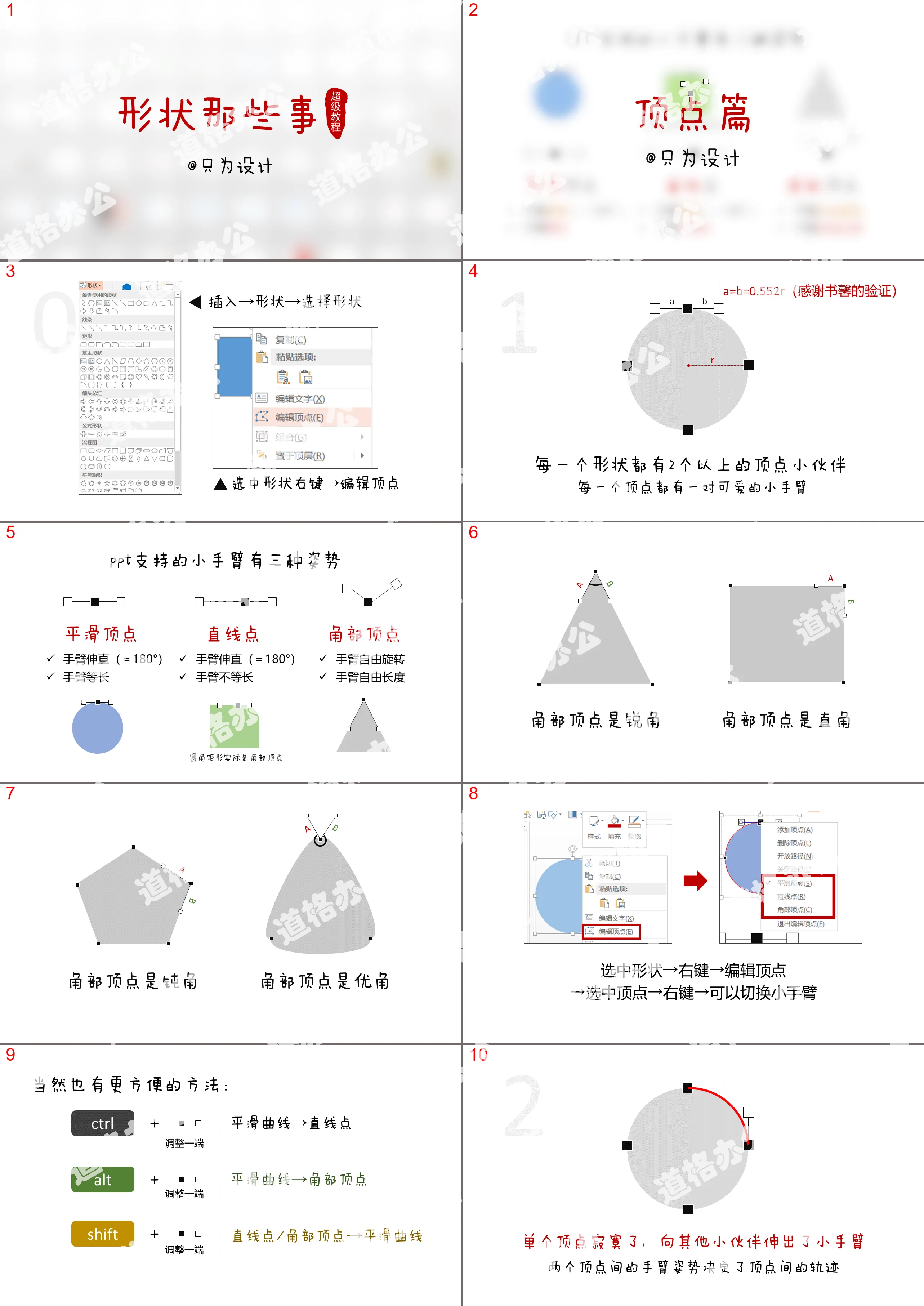 PPT shape setting editing super tutorial