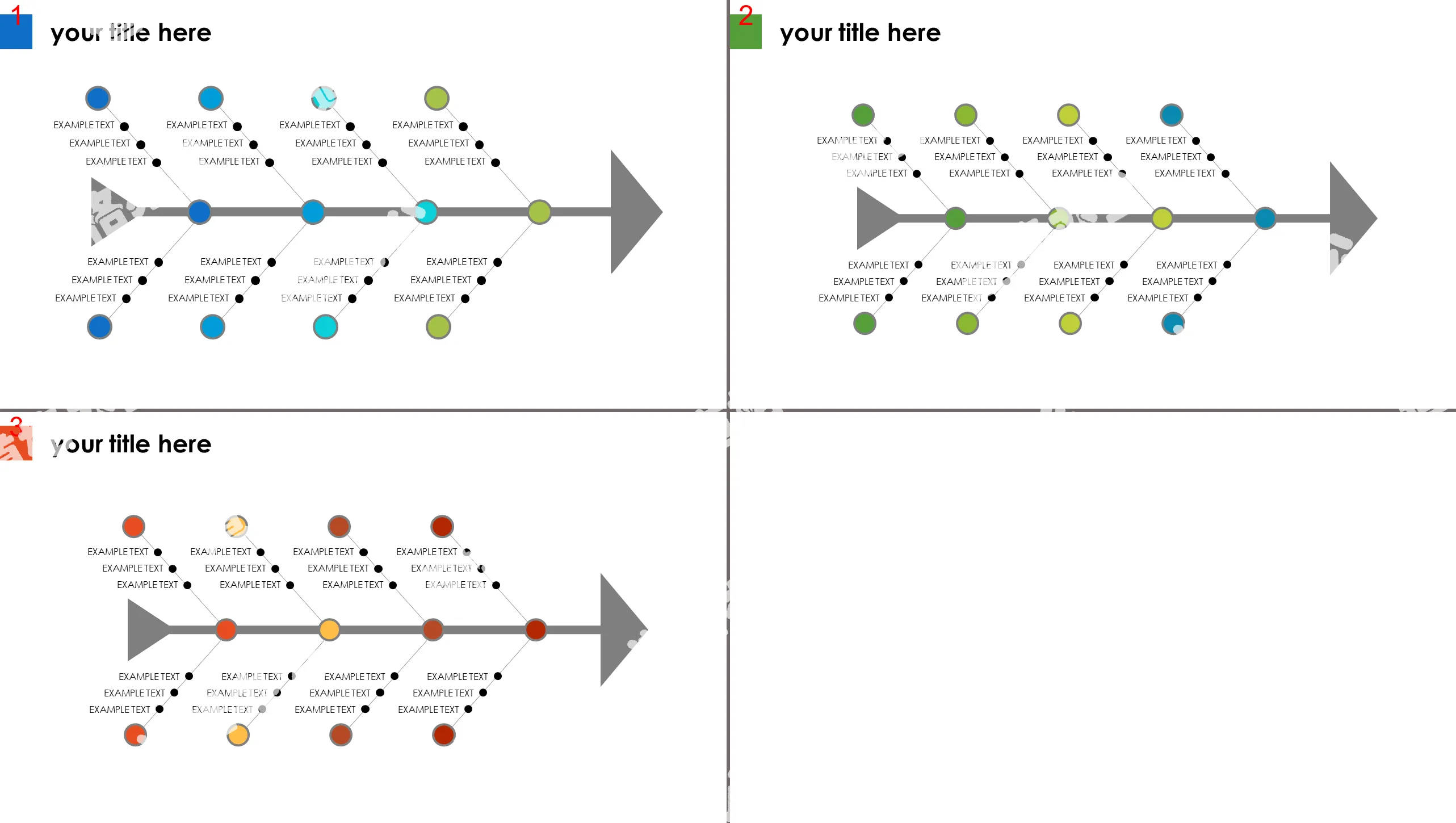 Cause and effect derivation PPT fishbone diagram template