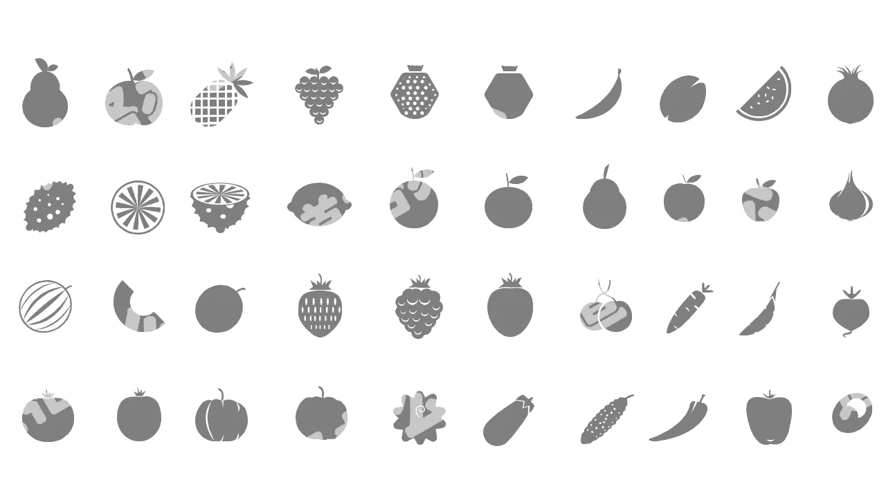 Food fruit drink tableware PPT small icon